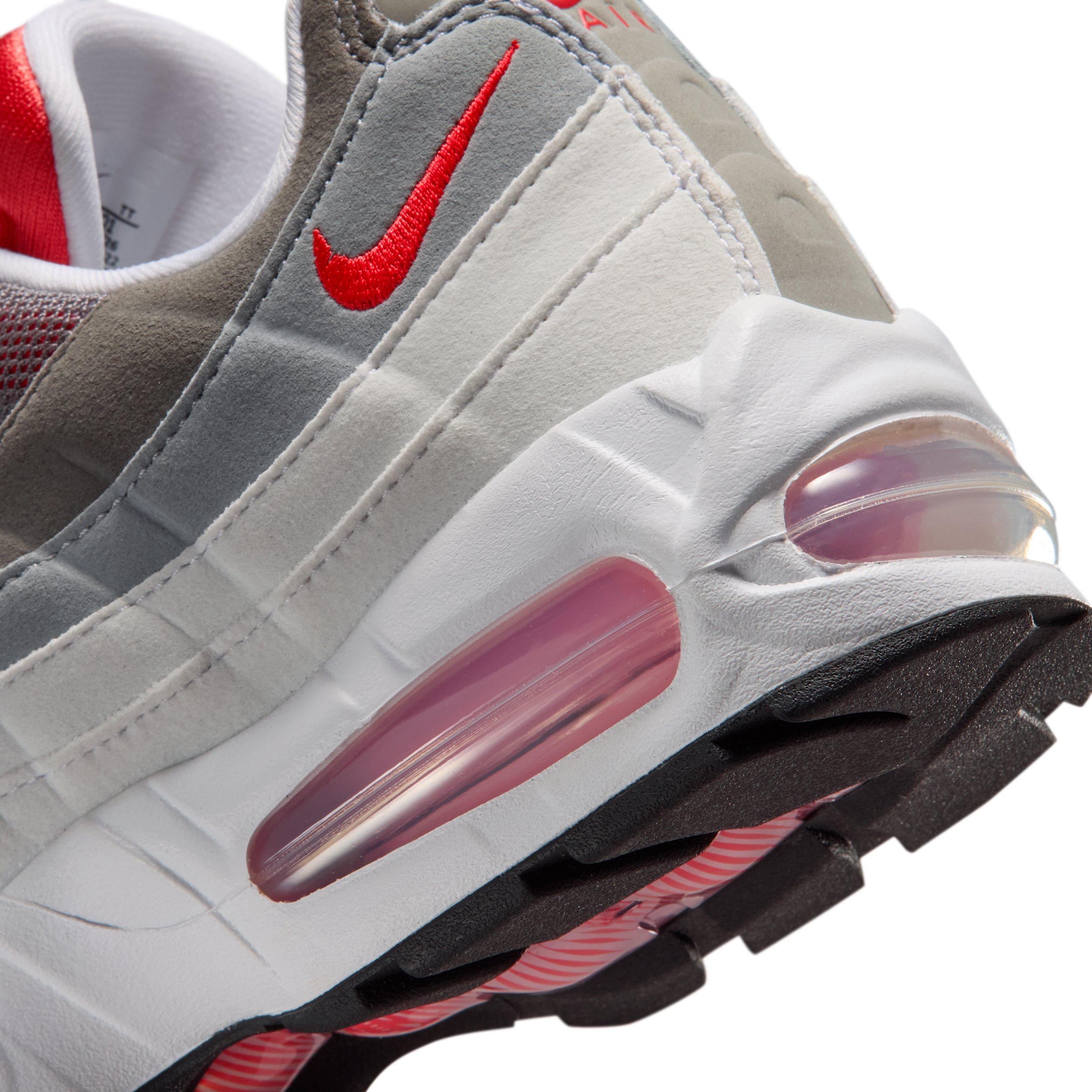 Nike Air Max 95 Big Bubble "White/Pink Rise/Wolf Grey/Light Crimson" Women's Shoe - WHITE/PINK/GREY/LT CRIMSON