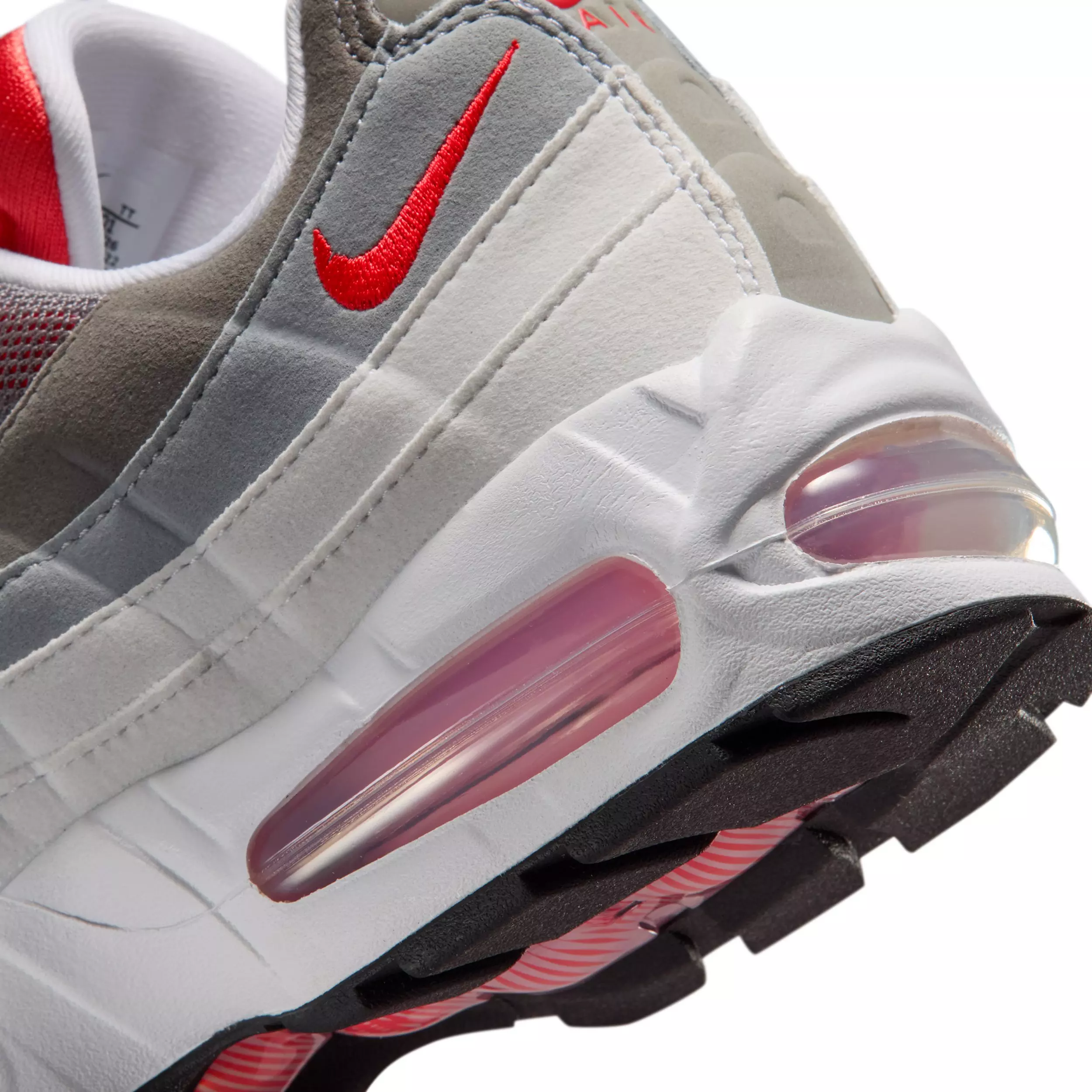 Nike Air Max 95 Big Bubble "White/Pink Rise/Wolf Grey/Light Crimson" Women's Shoe - WHITE/PINK/GREY/LT CRIMSON