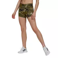 adidas Women's Green 4-Inch Camo Short Leggings - Hibbett