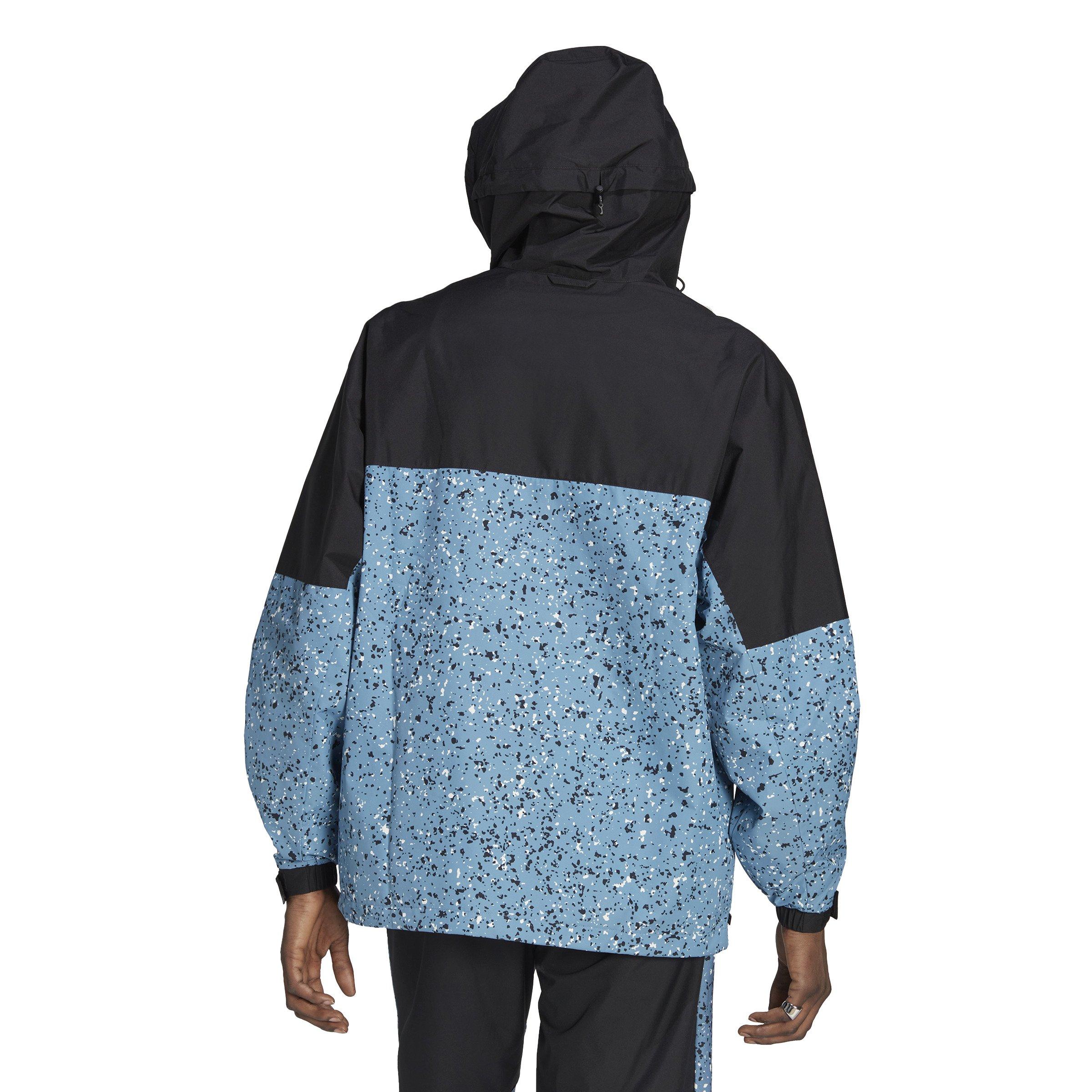 adidas Originals Men's Adventure Winter Allover Print GORE-TEX Full-Zip Jacket-Blue/Black - BLUE/BLACK Thumbnail View 3
