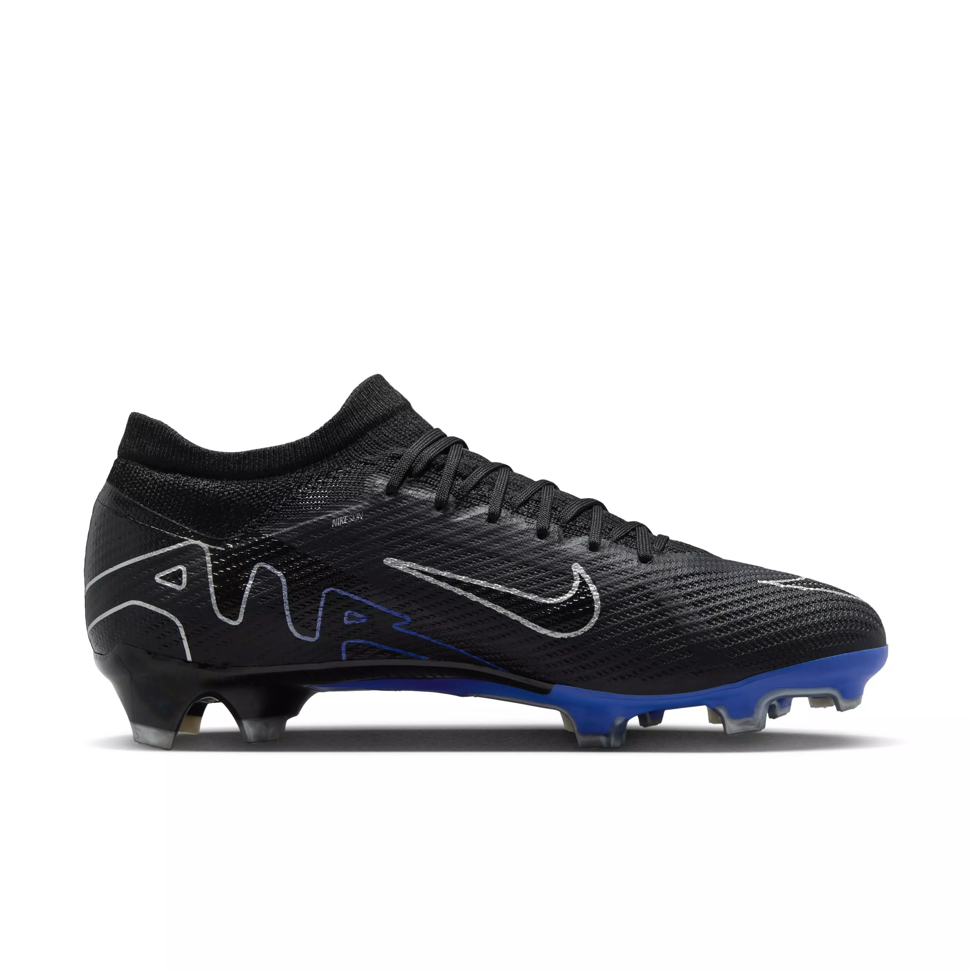 Nike Mercurial Vapor 15 Pro FG "Black/Hyper Royal/Chrome" Men's Soccer Cleat - BLACK/ROYAL/CHROME