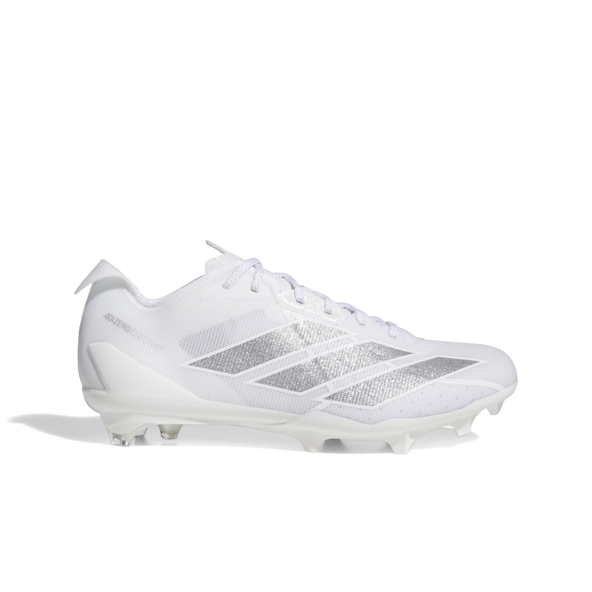 adidas Adizero Electric "Ftwr White/Silver Metallic/Ftwr White" Men's Football Cleat - WHITE/SILVER/WHITE Thumbnail View 1