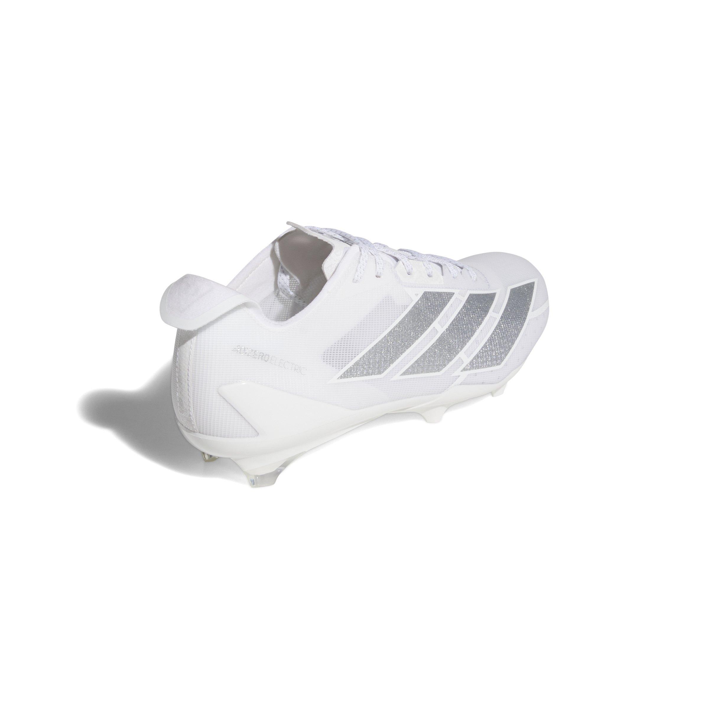 adidas Adizero Electric "Ftwr White/Silver Metallic/Ftwr White" Men's Football Cleat - WHITE/SILVER/WHITE Thumbnail View 4