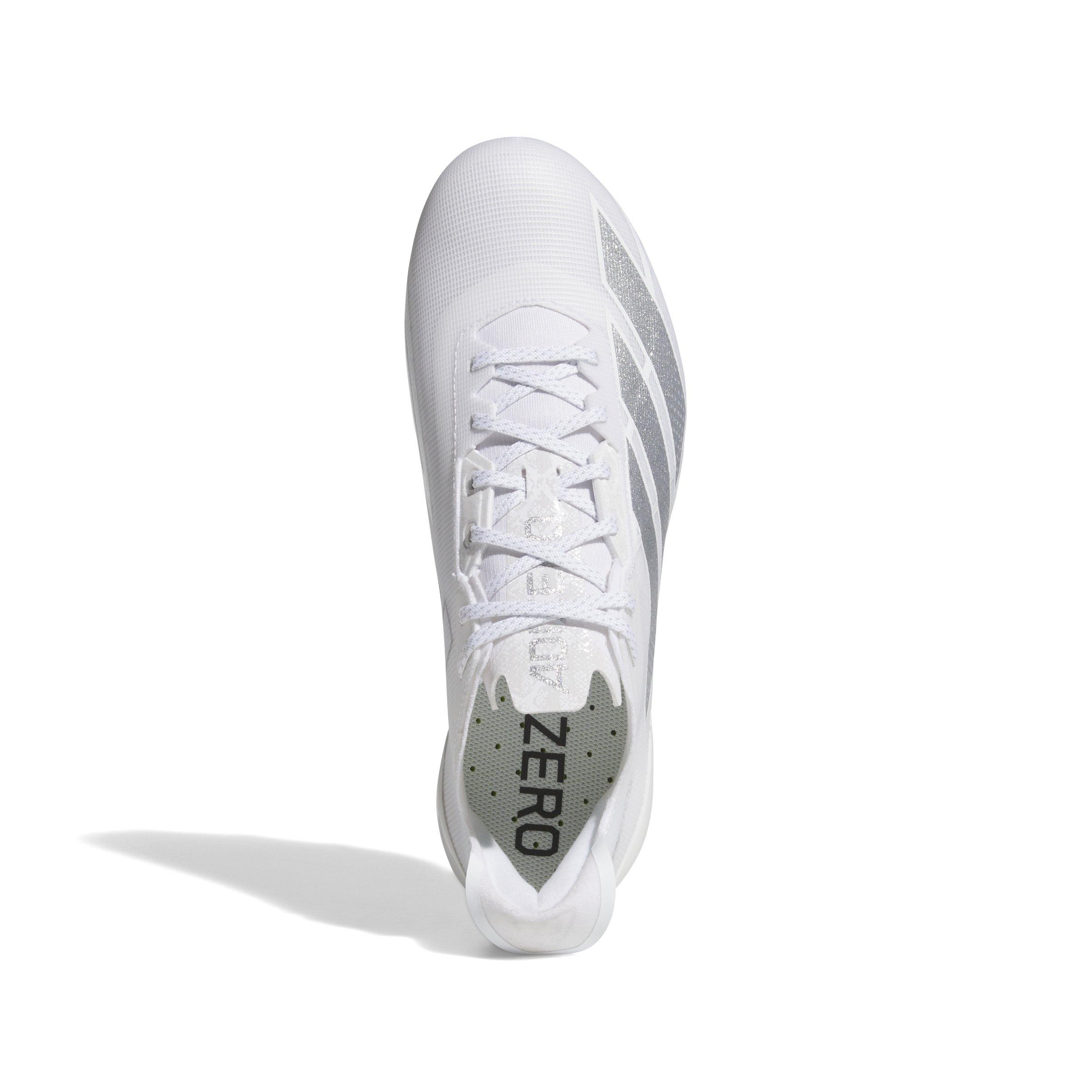 adidas Adizero Electric "Ftwr White/Silver Metallic/Ftwr White" Men's Football Cleat - WHITE/SILVER/WHITE Thumbnail View 5