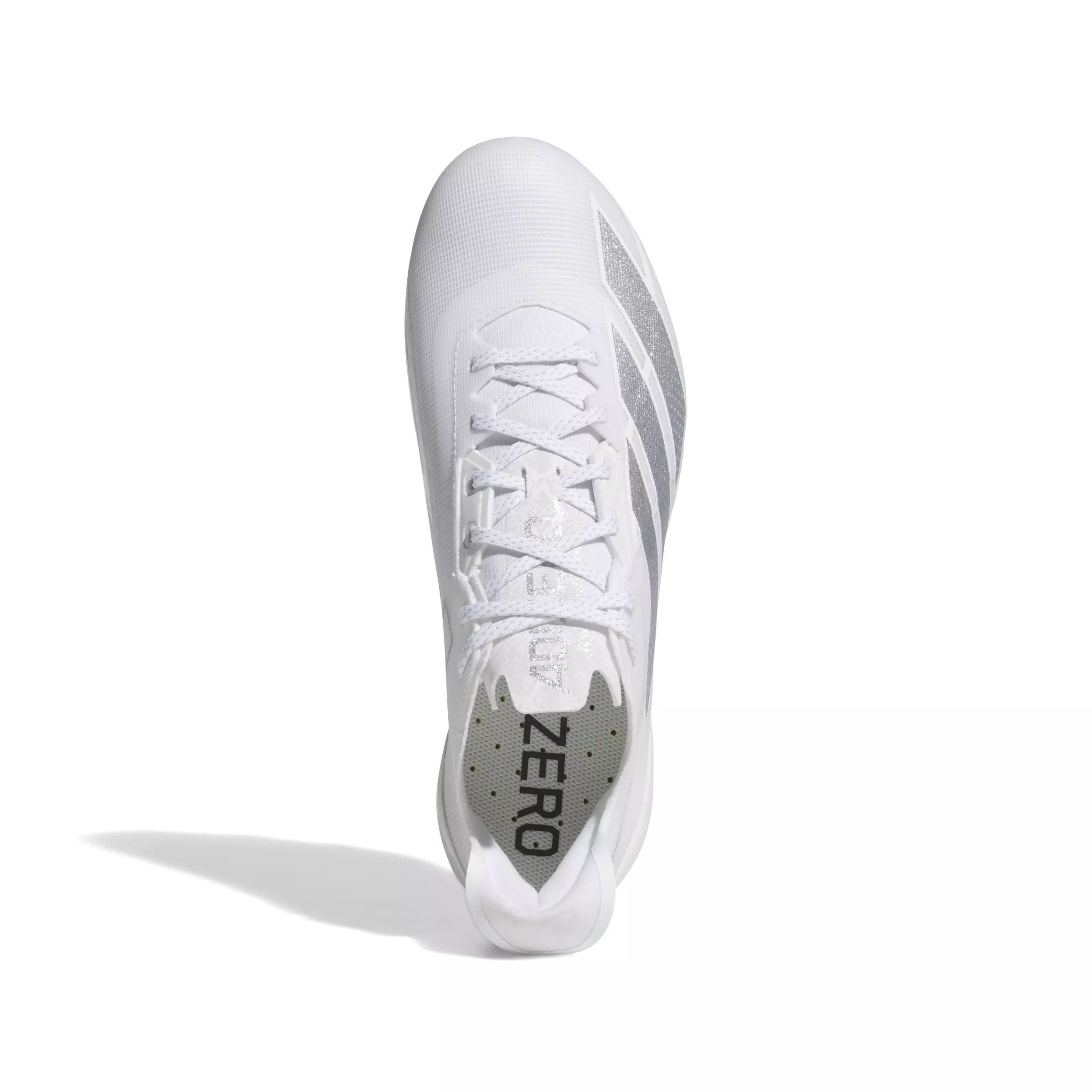 adidas Adizero Electric "Ftwr White/Silver Metallic/Ftwr White" Men's Football Cleat - WHITE/SILVER/WHITE