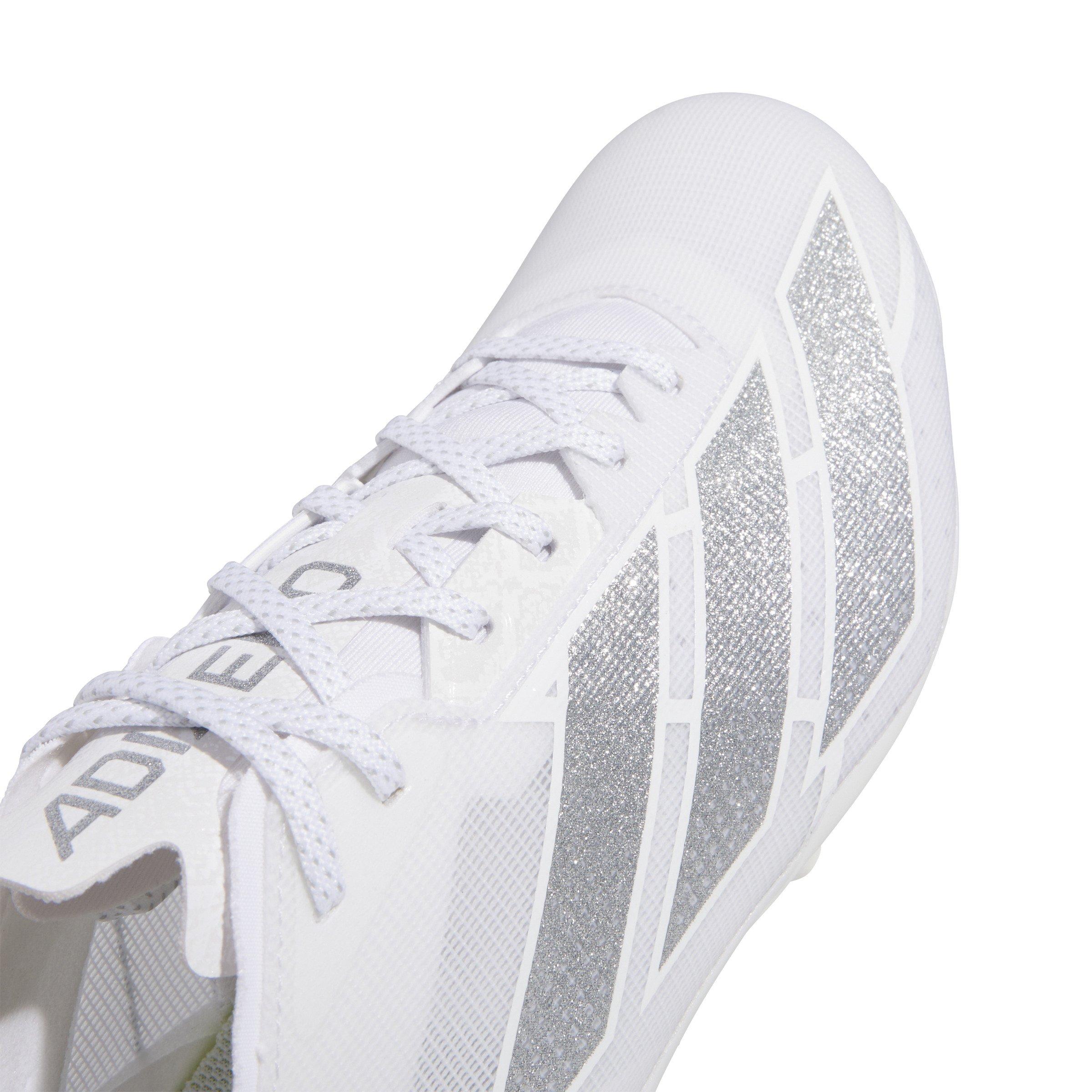 adidas Adizero Electric "Ftwr White/Silver Metallic/Ftwr White" Men's Football Cleat - WHITE/SILVER/WHITE Thumbnail View 7