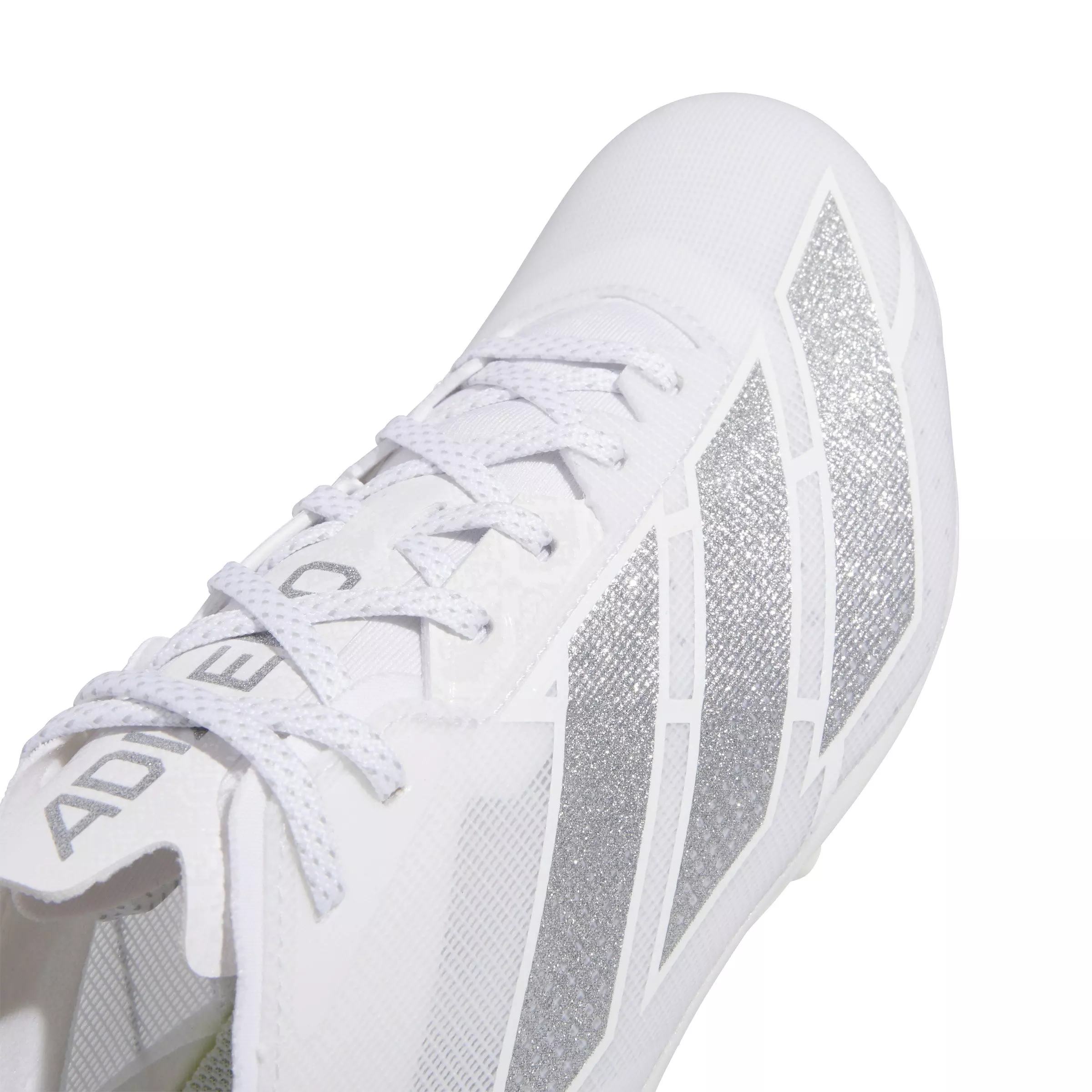 adidas Adizero Electric "Ftwr White/Silver Metallic/Ftwr White" Men's Football Cleat - WHITE/SILVER/WHITE
