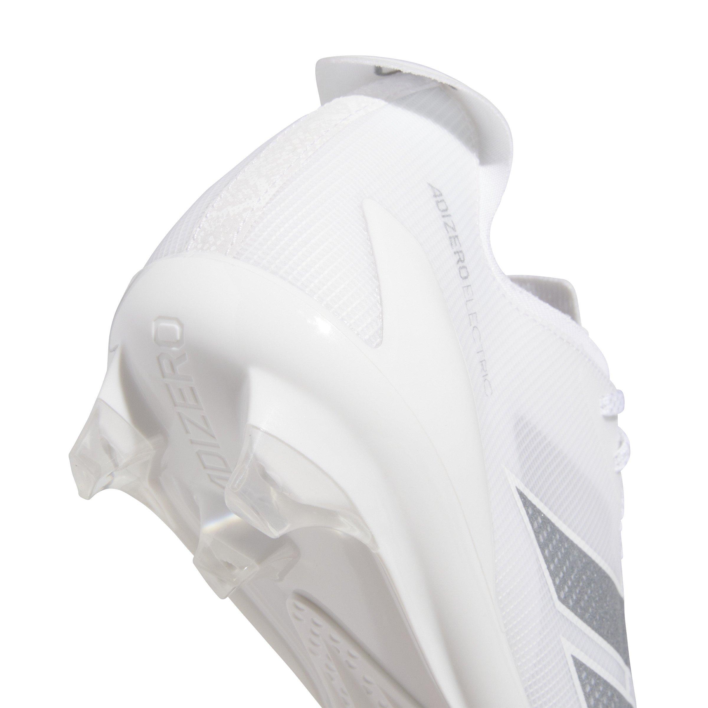 adidas Adizero Electric "Ftwr White/Silver Metallic/Ftwr White" Men's Football Cleat - WHITE/SILVER/WHITE Thumbnail View 8