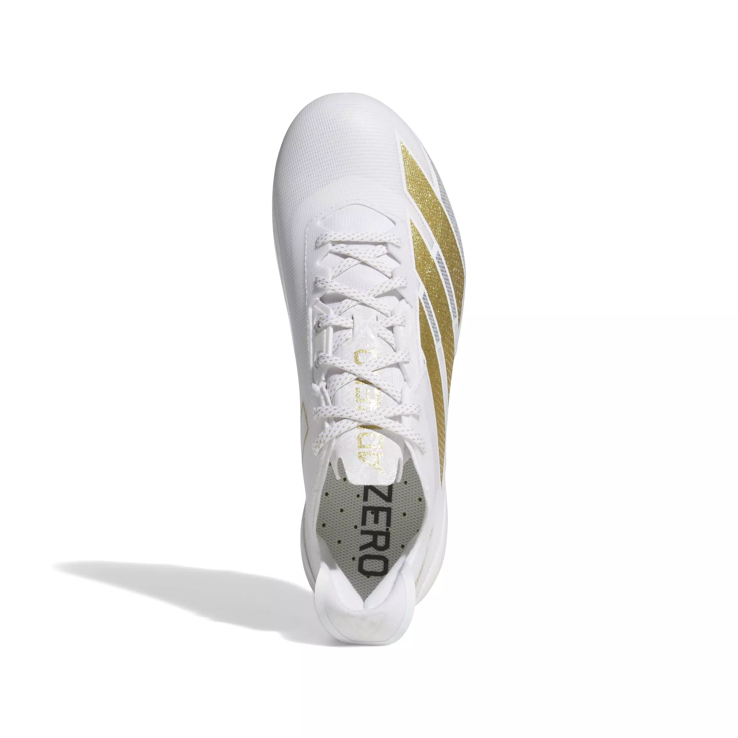 adidas Adizero Electric "Ftwr White/Gold Metallic" Men's Football Cleat - WHITE/GOLD/WHITE