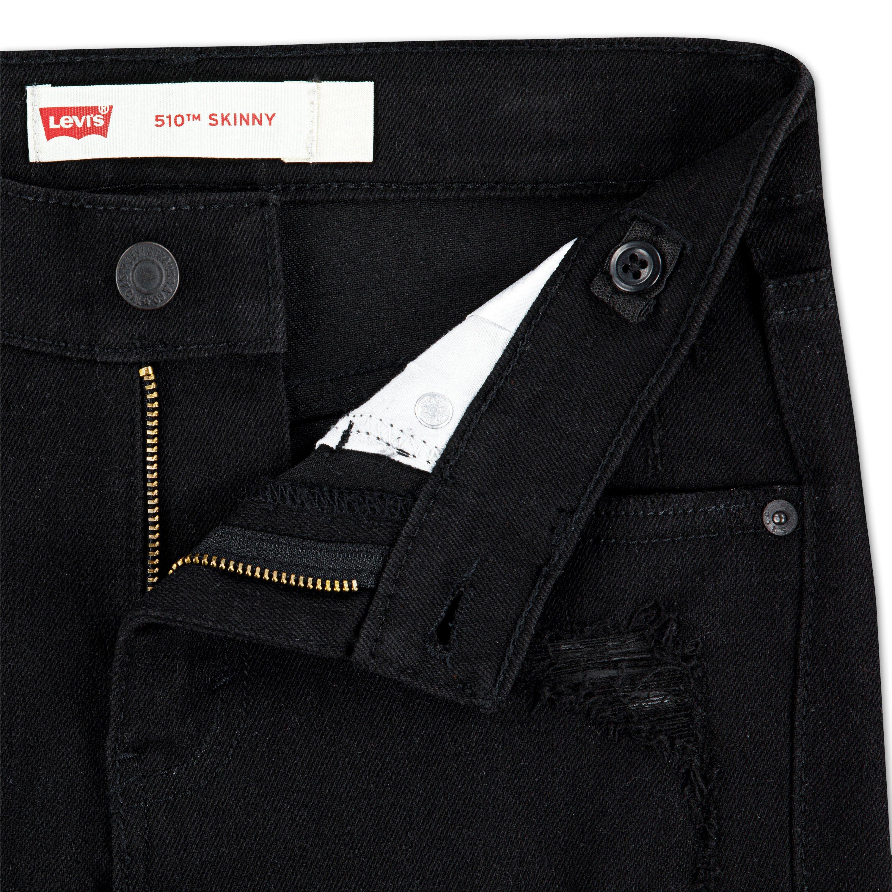 Levi's Big Boys' 510 Skinny Fit Black Wash Denim Jeans - BLACK Thumbnail View 3
