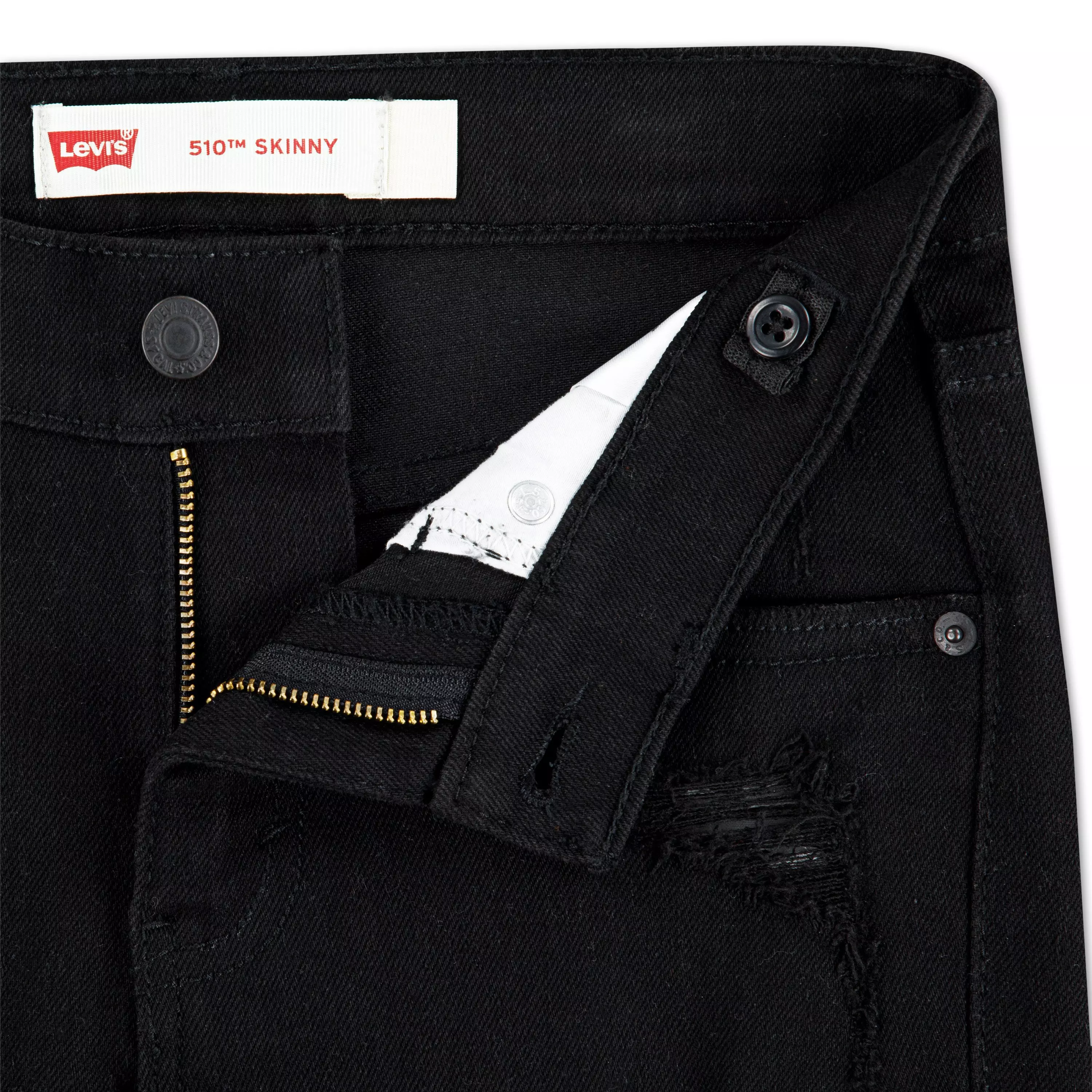 Levi's Big Boys' 510 Skinny Fit Black Wash Denim Jeans - BLACK