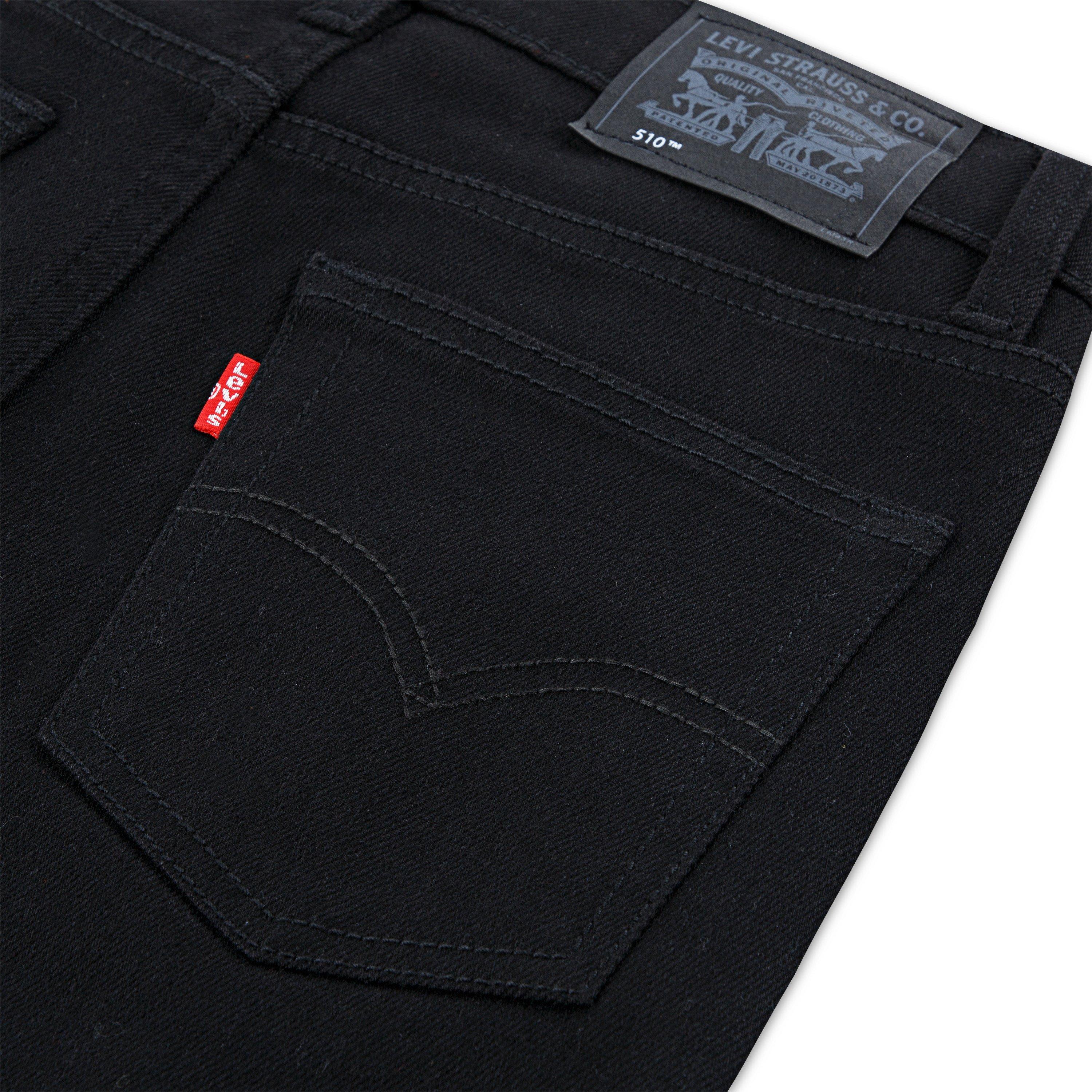 Levi's Big Boys' 510 Skinny Fit Black Wash Denim Jeans - BLACK Thumbnail View 4