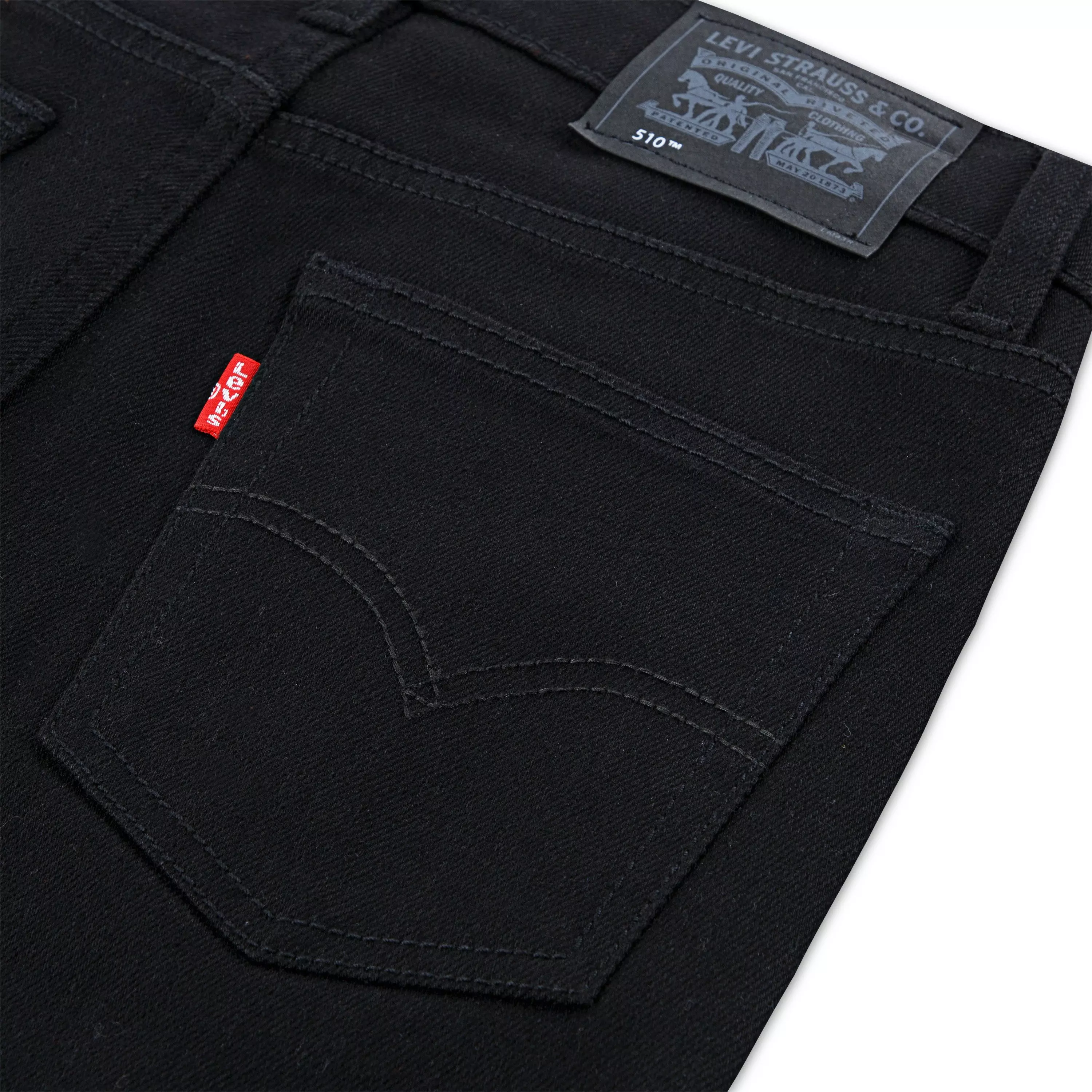 Levi's Big Boys' 510 Skinny Fit Black Wash Denim Jeans - BLACK