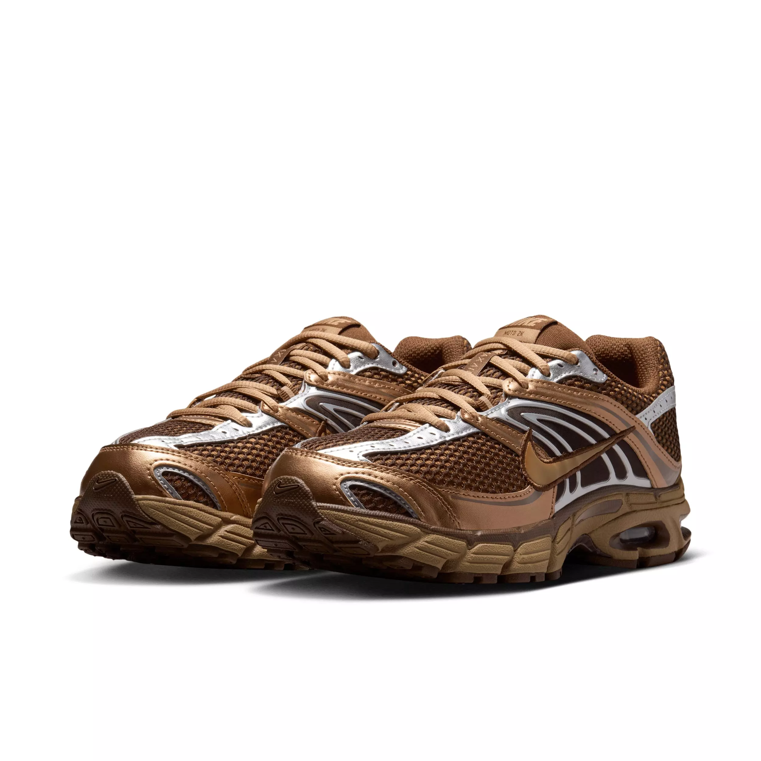 Nike Air Max Moto 2K "Light British Tan/Cacao Wow/Metallic Silver/Dark Driftwood" Women's Shoe - LT TAN/CACAO/SILVER/DK DRIFTWOOD