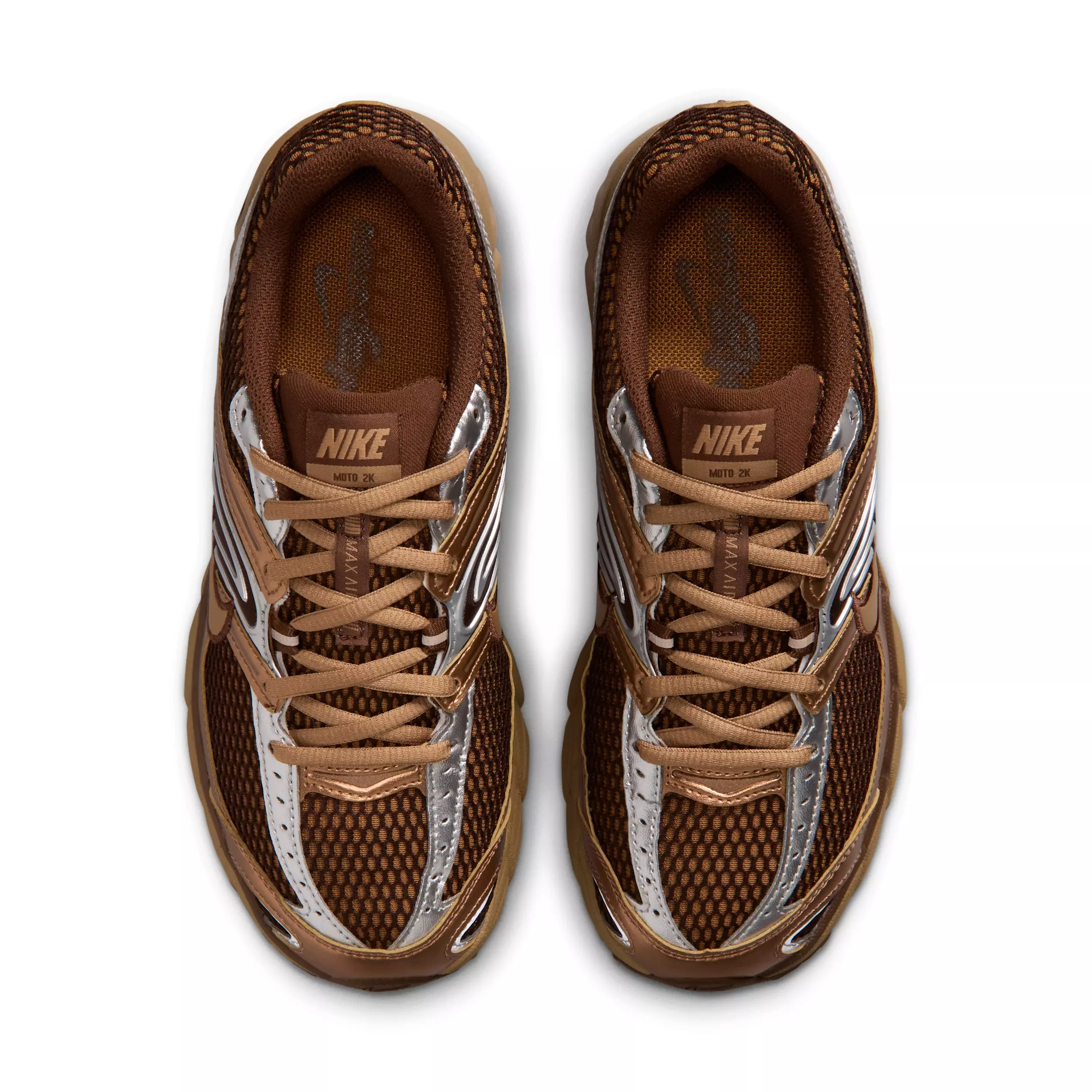 Nike Air Max Moto 2K "Light British Tan/Cacao Wow/Metallic Silver/Dark Driftwood" Women's Shoe - LT TAN/CACAO/SILVER/DK DRIFTWOOD