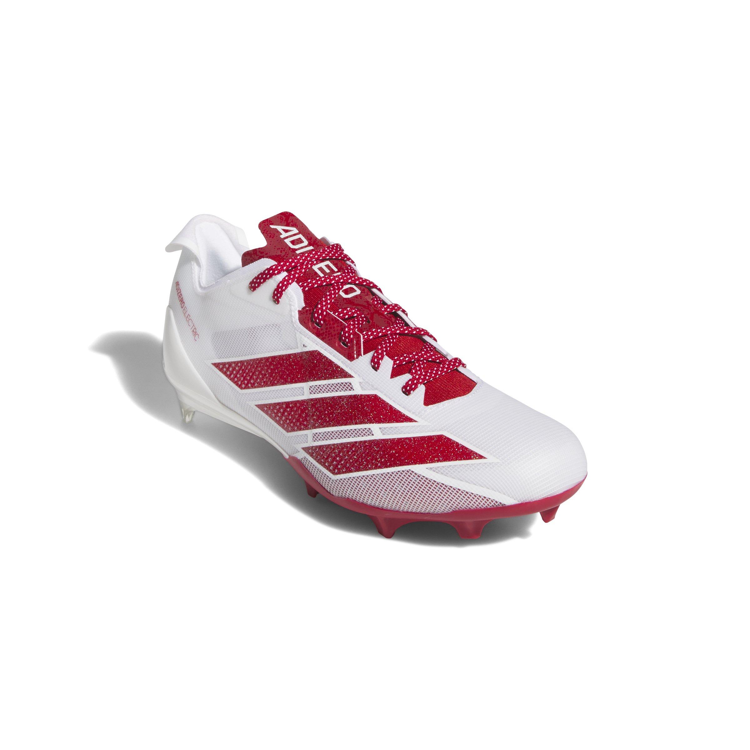 adidas Adizero Electric "Ftwr White/Team Power Red 2/Ftwr White" Men's Football Cleat - WHITE/RED/WHITE Thumbnail View 3