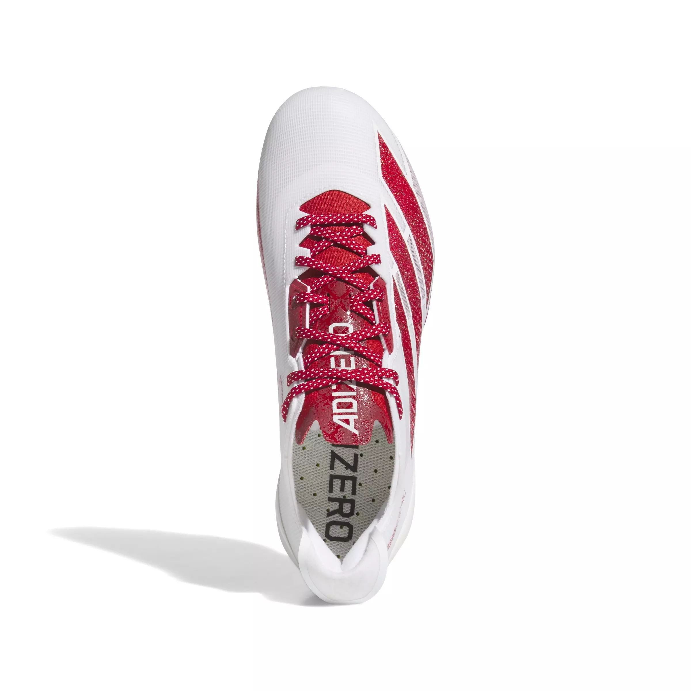 adidas Adizero Electric "Ftwr White/Team Power Red 2/Ftwr White" Men's Football Cleat - WHITE/RED/WHITE