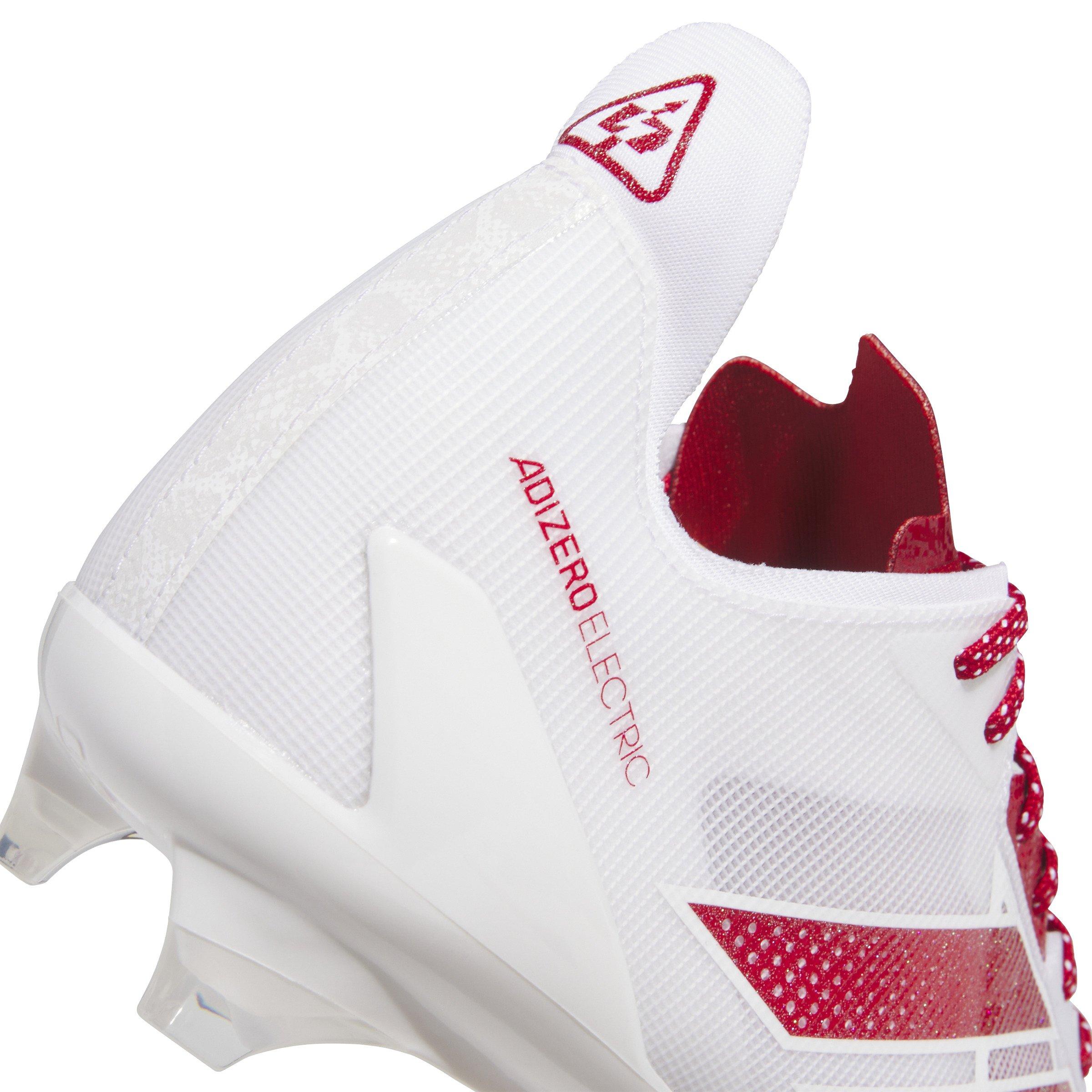 adidas Adizero Electric "Ftwr White/Team Power Red 2/Ftwr White" Men's Football Cleat - WHITE/RED/WHITE Thumbnail View 8