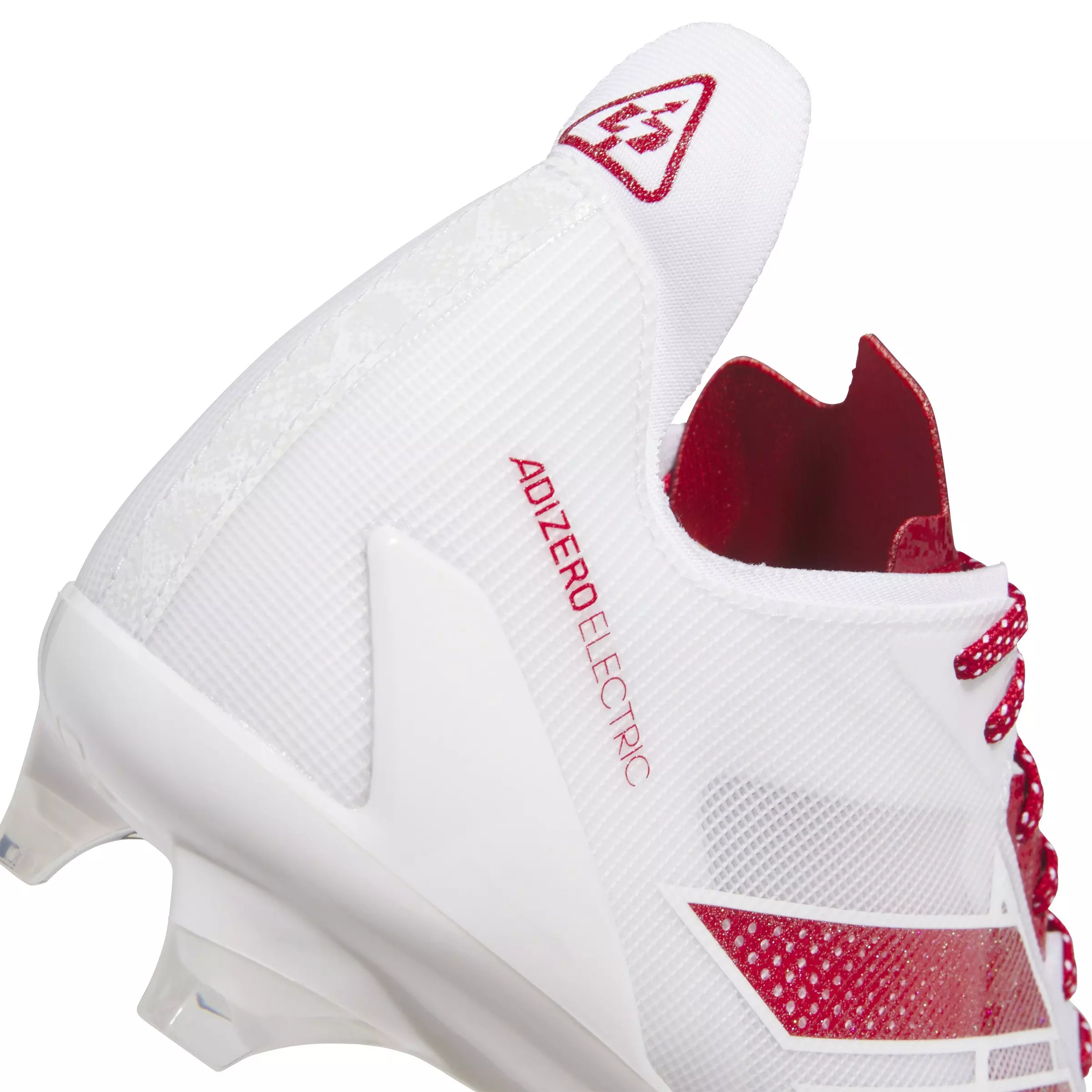 adidas Adizero Electric "Ftwr White/Team Power Red 2/Ftwr White" Men's Football Cleat - WHITE/RED/WHITE