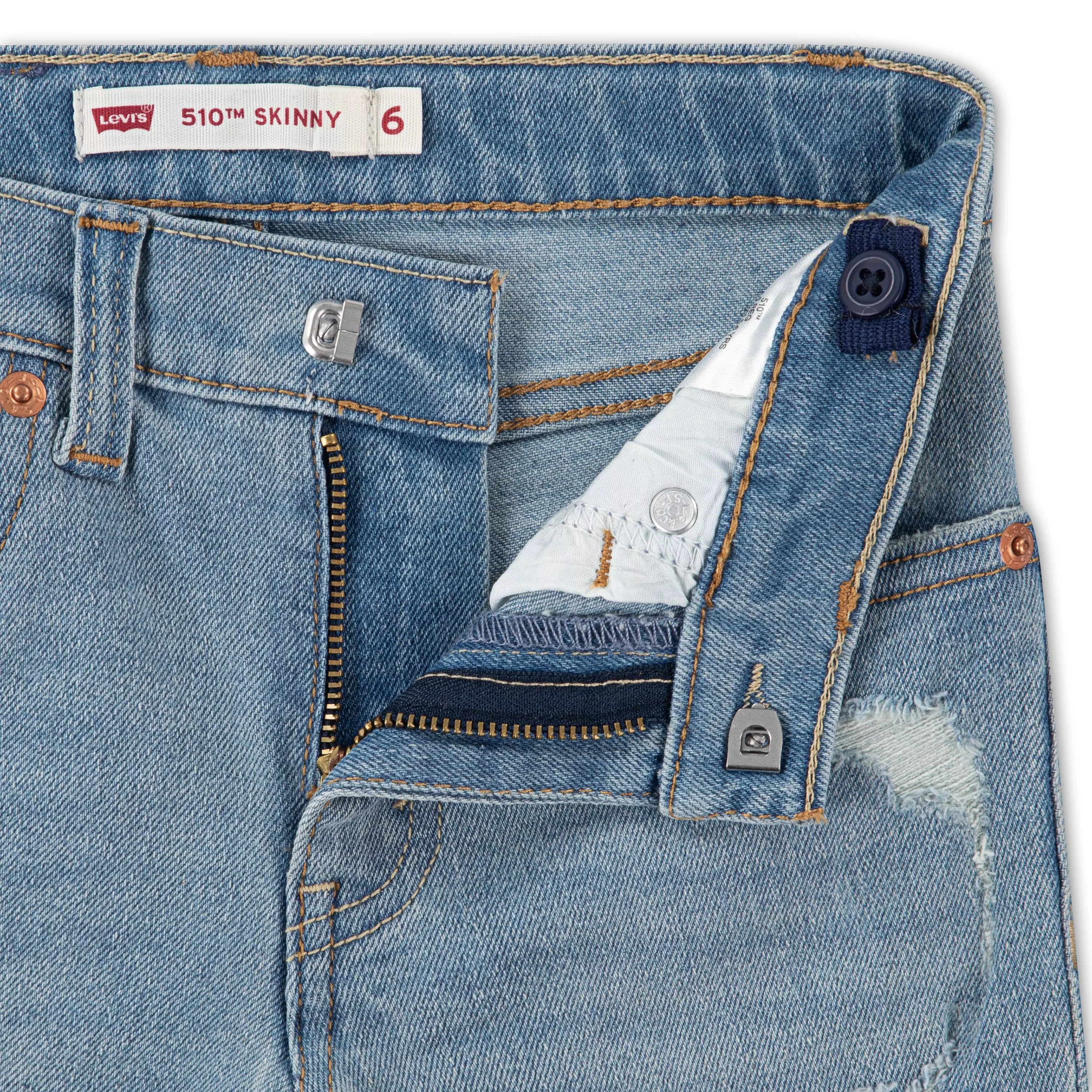 Levi's Little Boys' 510 Skinny Fit Light Blue Wash Denim Jeans - LIGHT BLUE