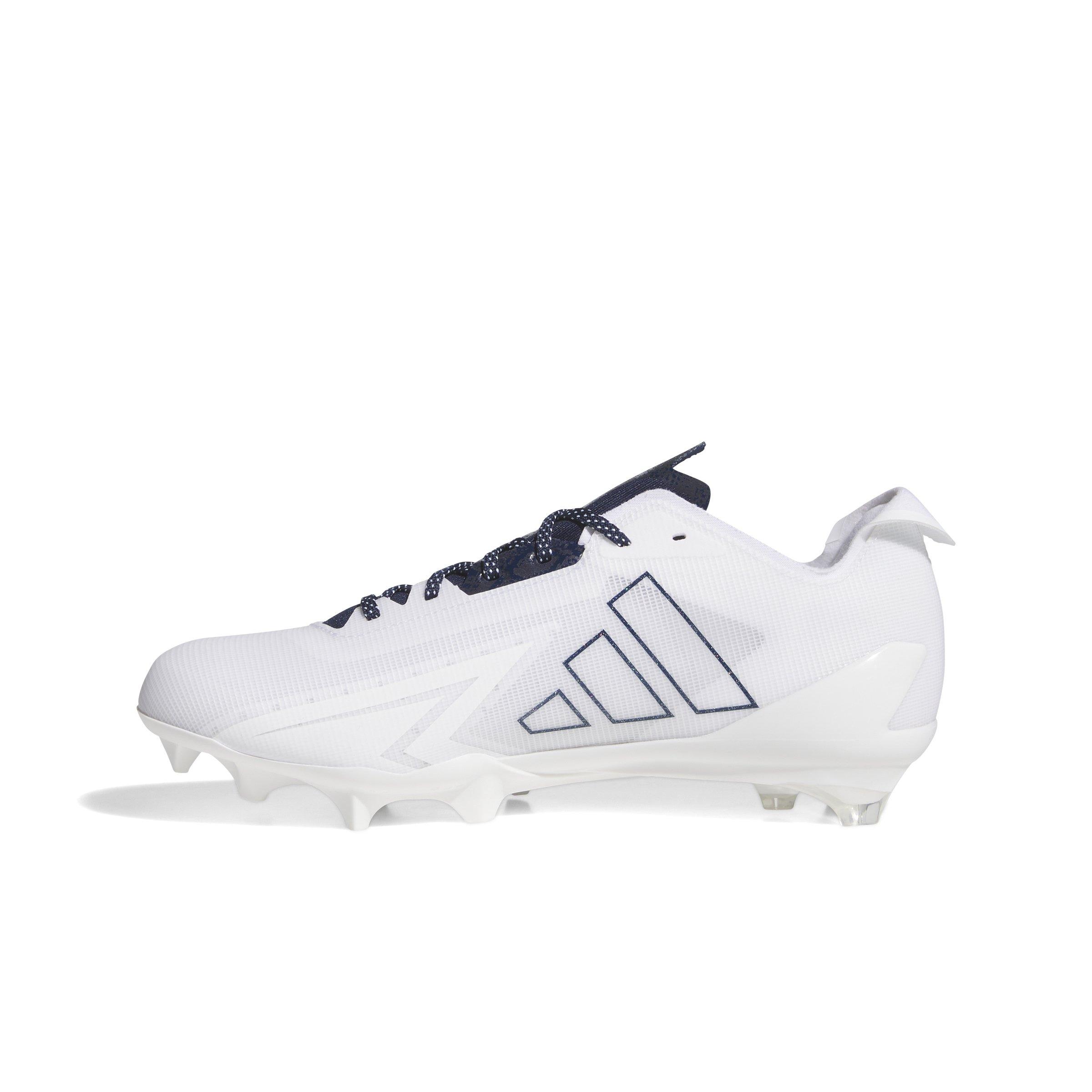 adidas Adizero Electric "Ftwr White/Team Navy Blue 2" Men's Football Cleat - WHITE/NAVY/WHITE Thumbnail View 2