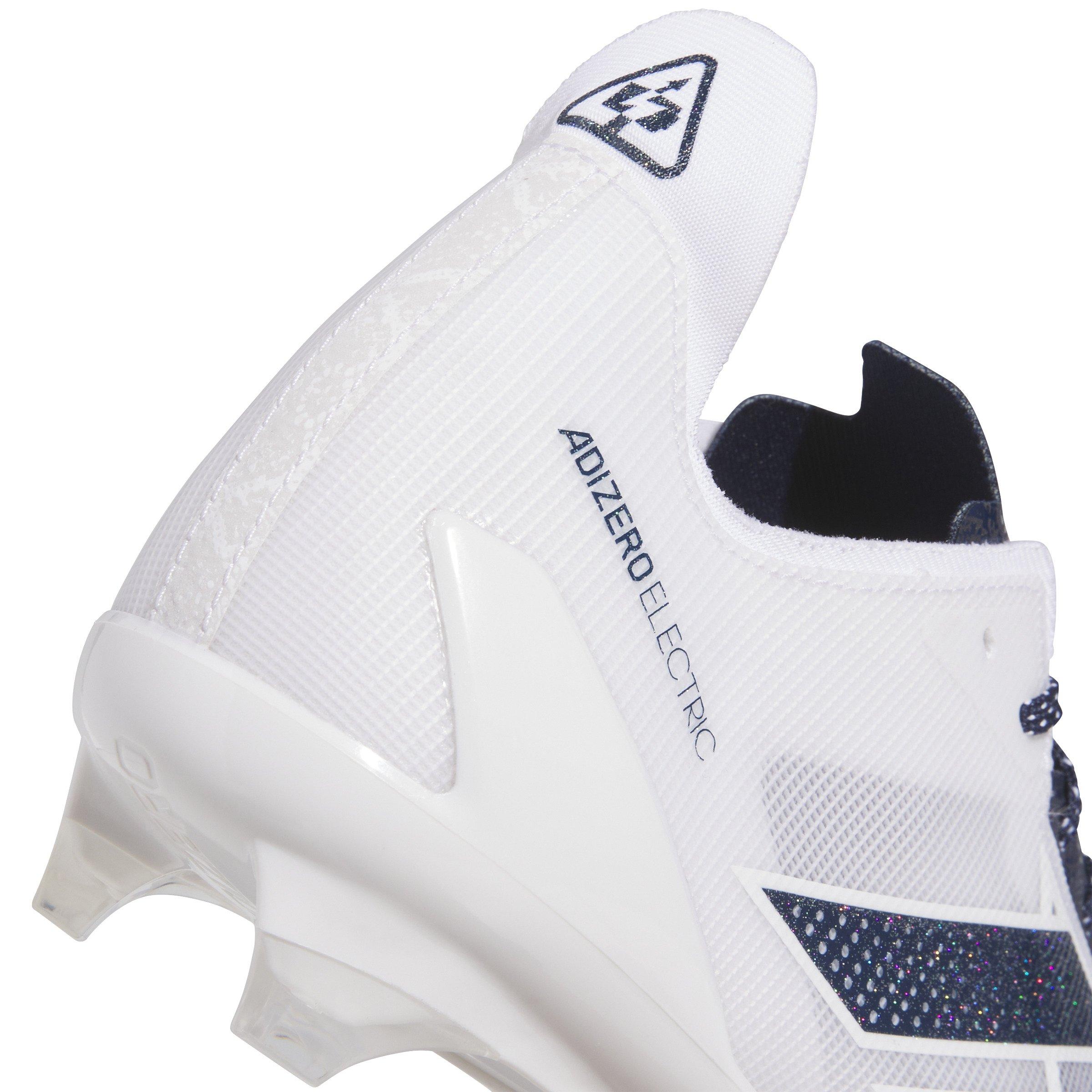 adidas Adizero Electric "Ftwr White/Team Navy Blue 2" Men's Football Cleat - WHITE/NAVY/WHITE Thumbnail View 8