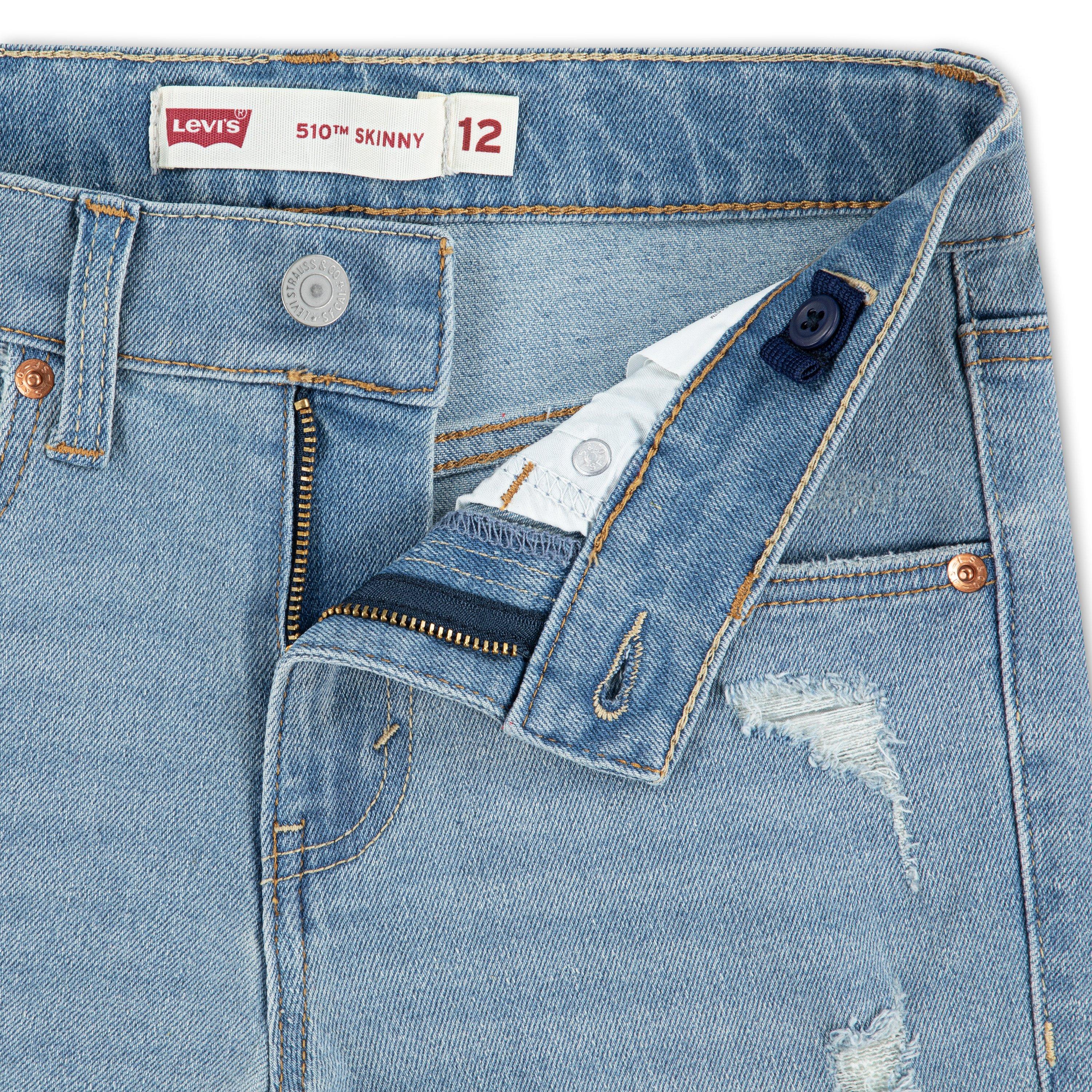 Levi's Big Boys' 510 Skinny Fit Light Blue Wash Denim Jeans - LIGHT BLUE Thumbnail View 3