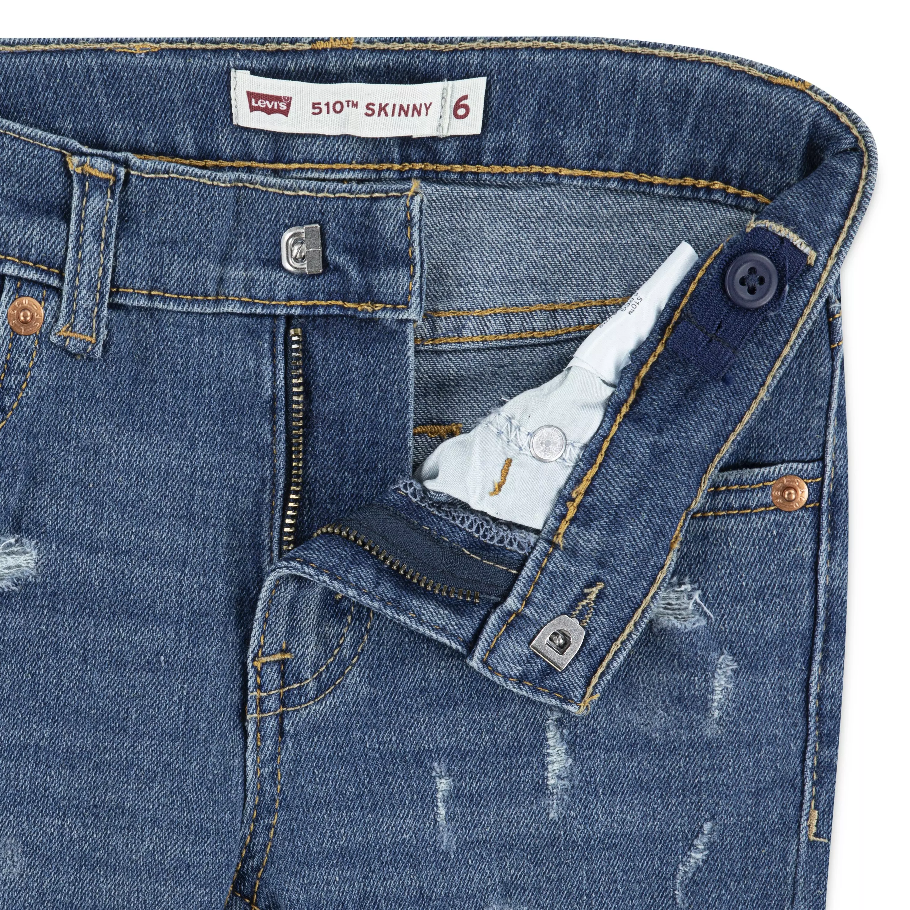 Levi's Little Boys' 510 Skinny Fit Medium Blue Wash Denim Jeans - BLUE