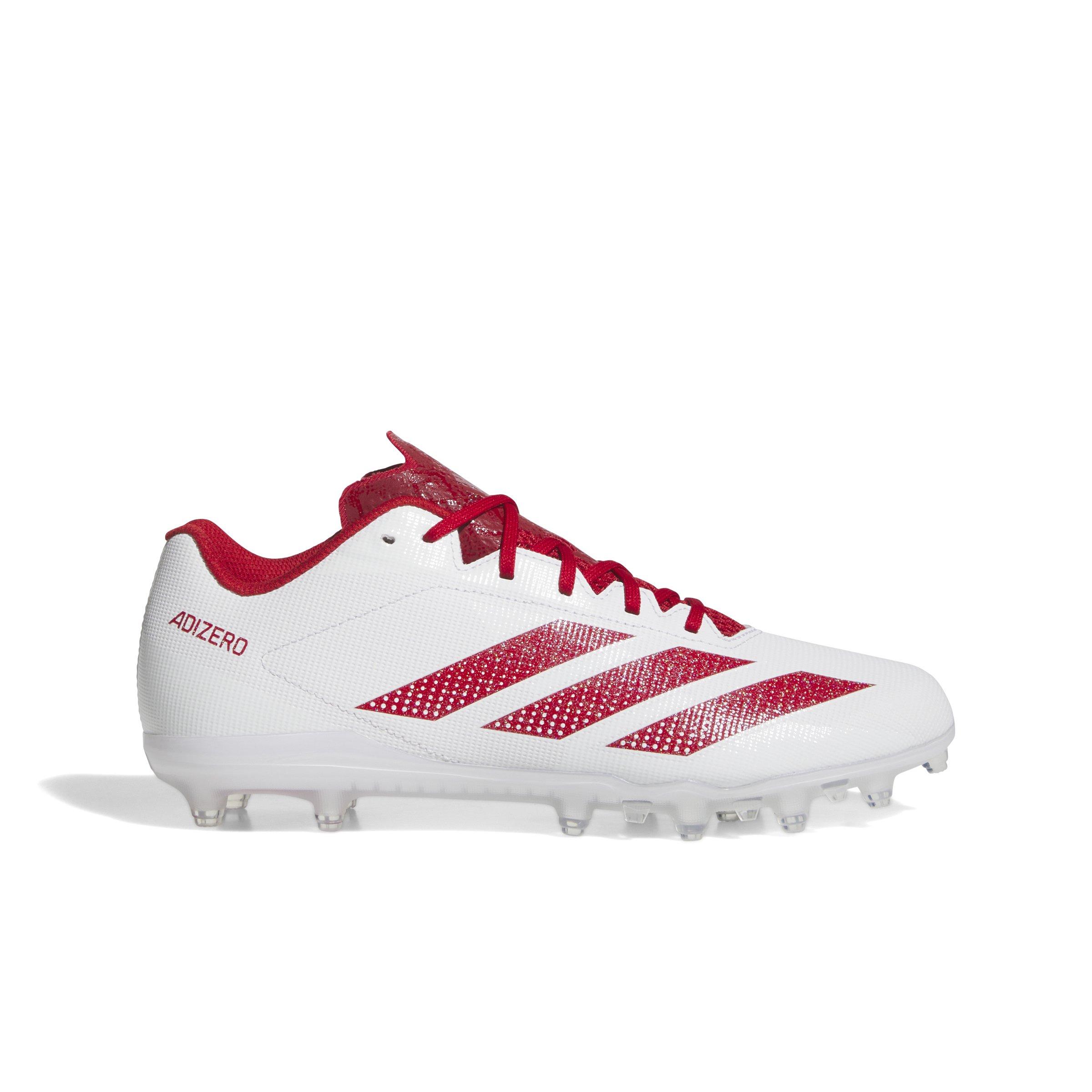 adidas Adizero Electric.2 "Ftwr White/Team Power Red 2/Ftwr White" Men's Football Cleat - WHITE/RED/WHITE Thumbnail View 1