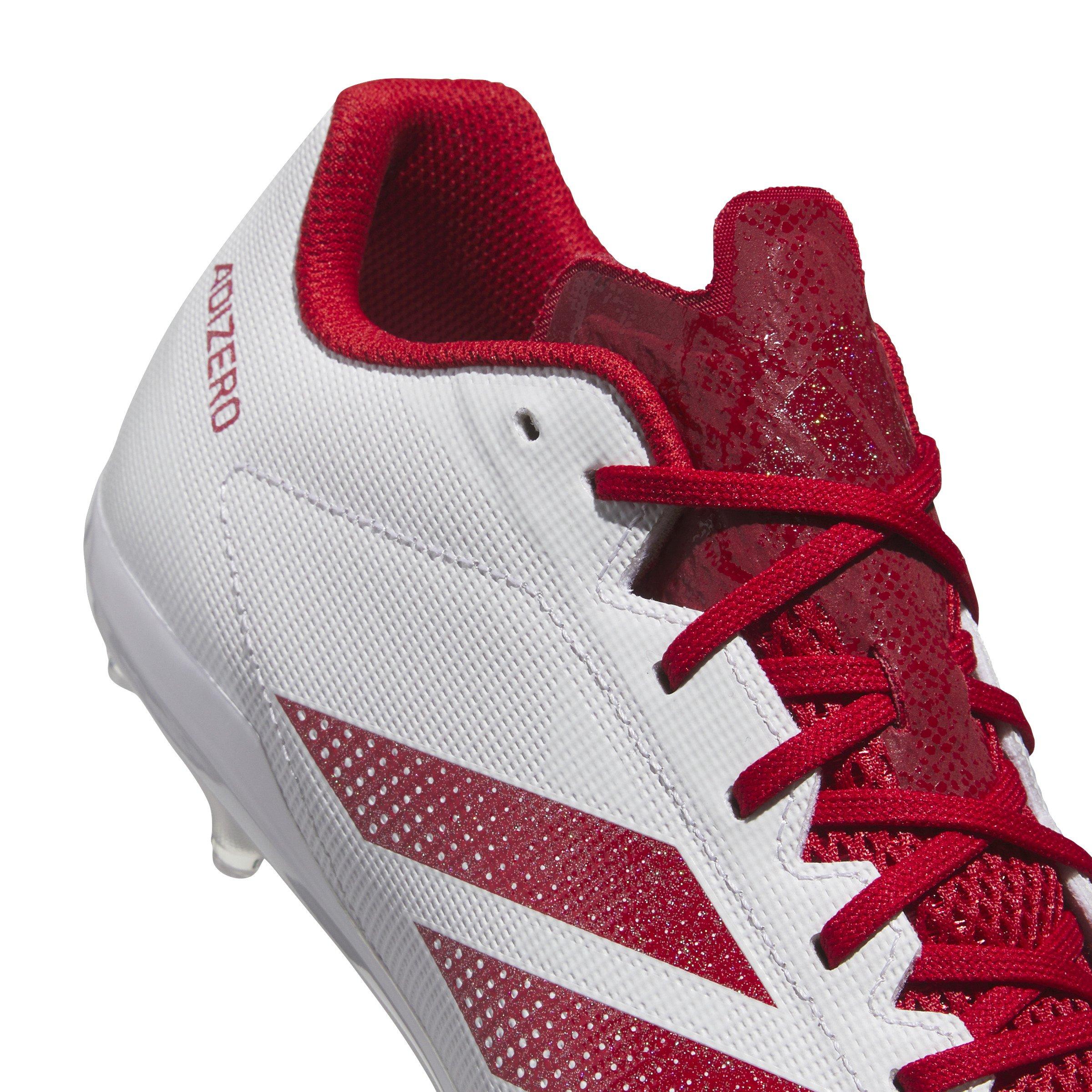 adidas Adizero Electric.2 "Ftwr White/Team Power Red 2/Ftwr White" Men's Football Cleat - WHITE/RED/WHITE Thumbnail View 5