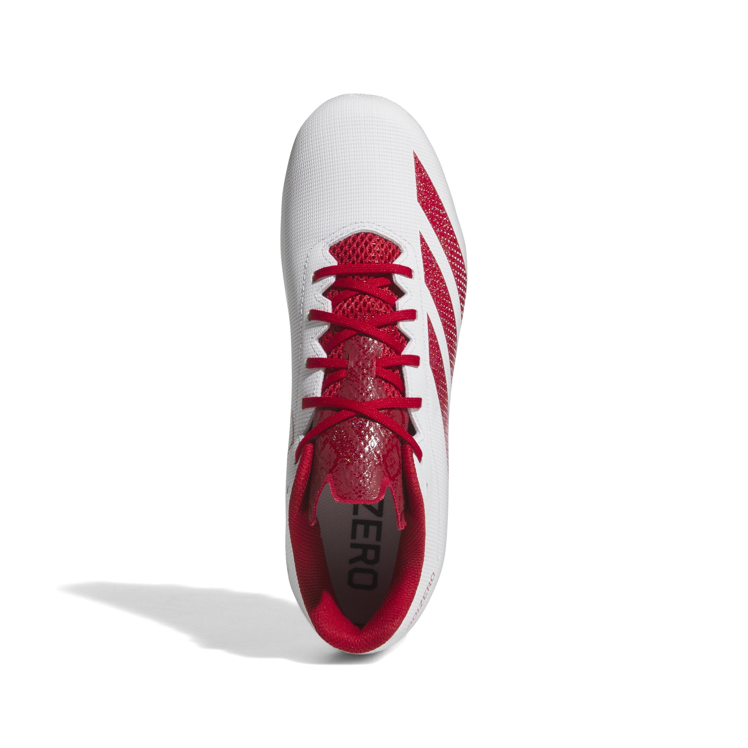 adidas Adizero Electric.2 "Ftwr White/Team Power Red 2/Ftwr White" Men's Football Cleat - WHITE/RED/WHITE Thumbnail View 7
