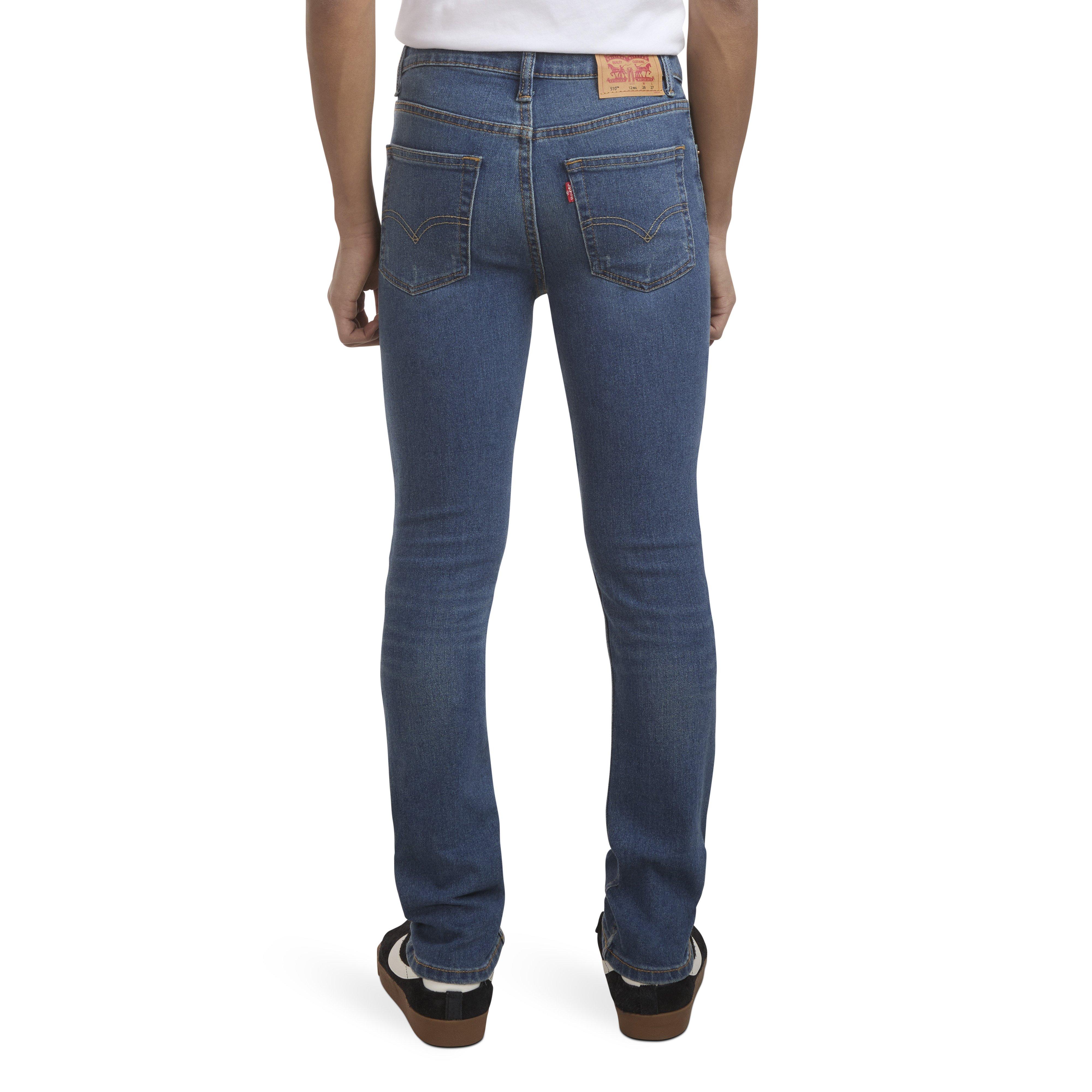 Levi's Big Boys' 510 Skinny Fit Medium Wash Denim Jeans - Blue - BLUE Thumbnail View 2
