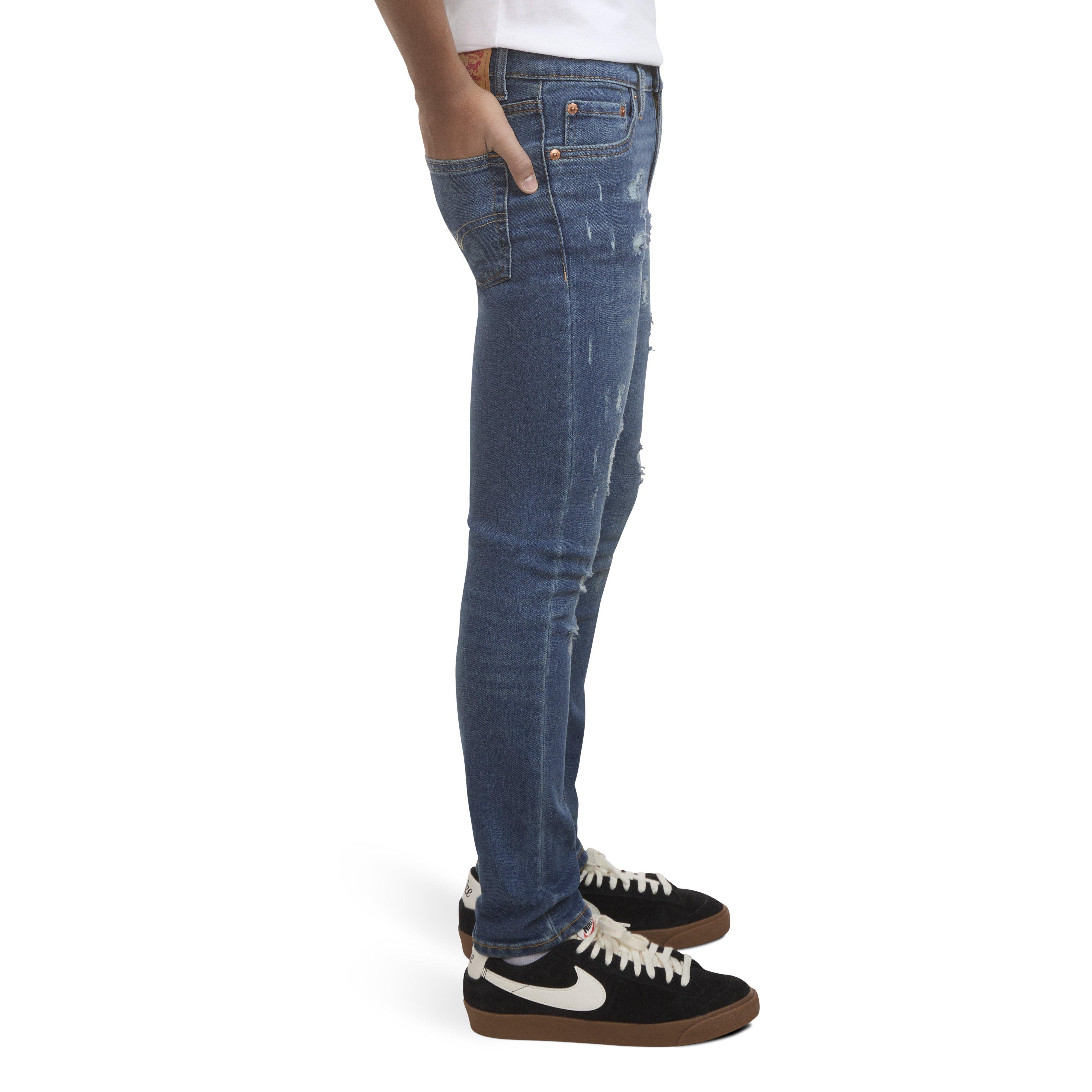 Levi's Big Boys' 510 Skinny Fit Medium Wash Denim Jeans - Blue - BLUE Thumbnail View 3