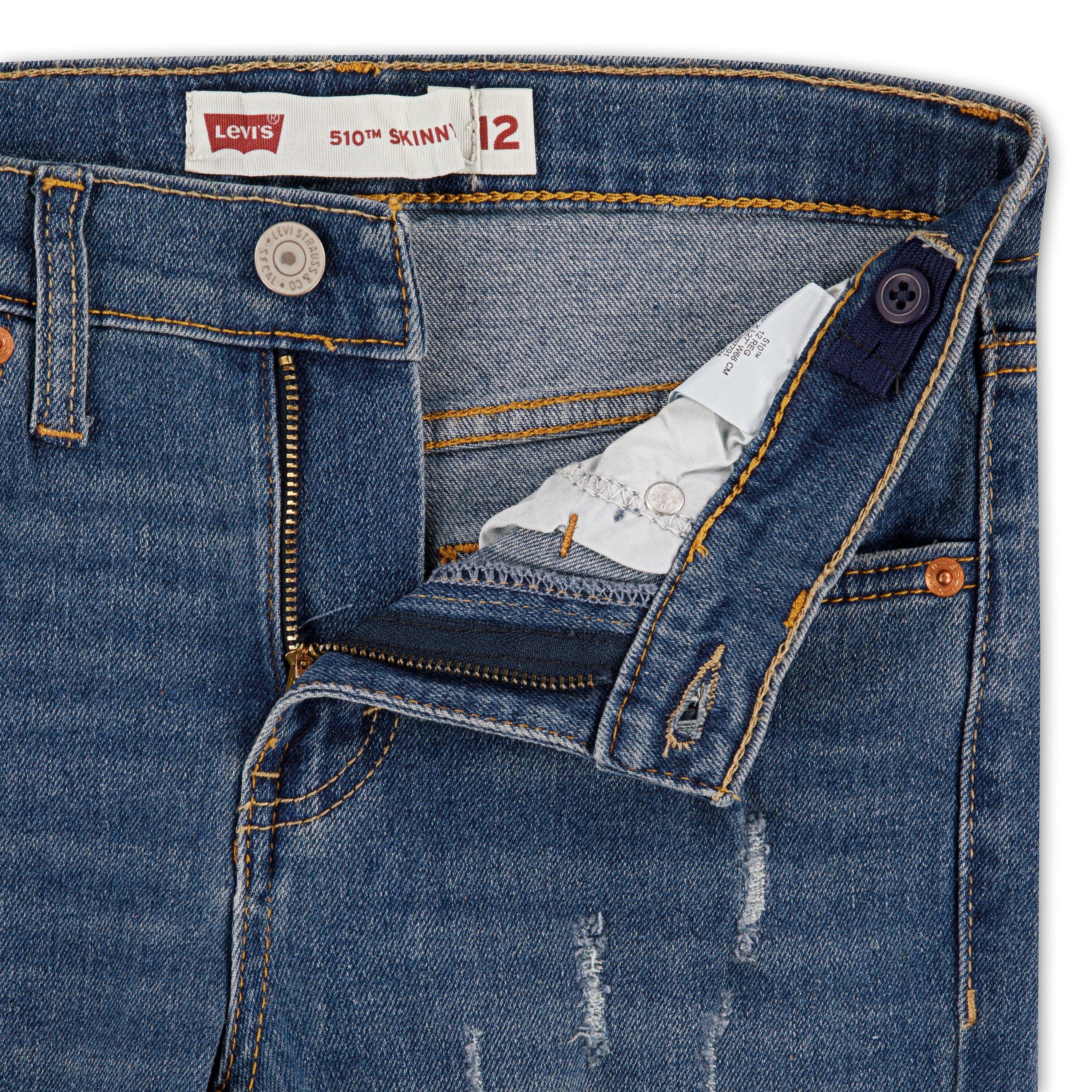 Levi's Big Boys' 510 Skinny Fit Medium Blue Wash Denim Jeans - BLUE Thumbnail View 7