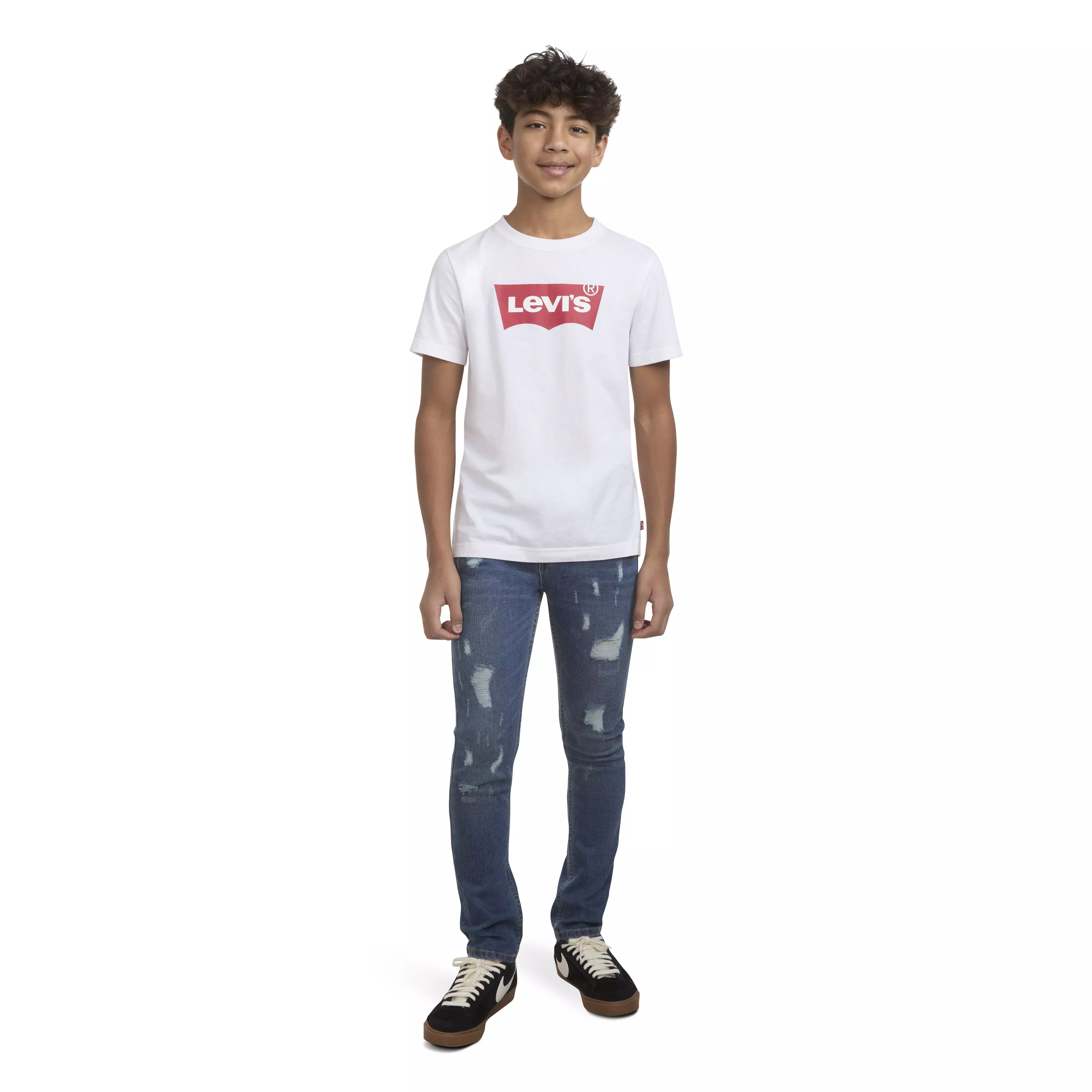 Levi's Big Boys' 510 Skinny Fit Medium Blue Wash Denim Jeans - BLUE