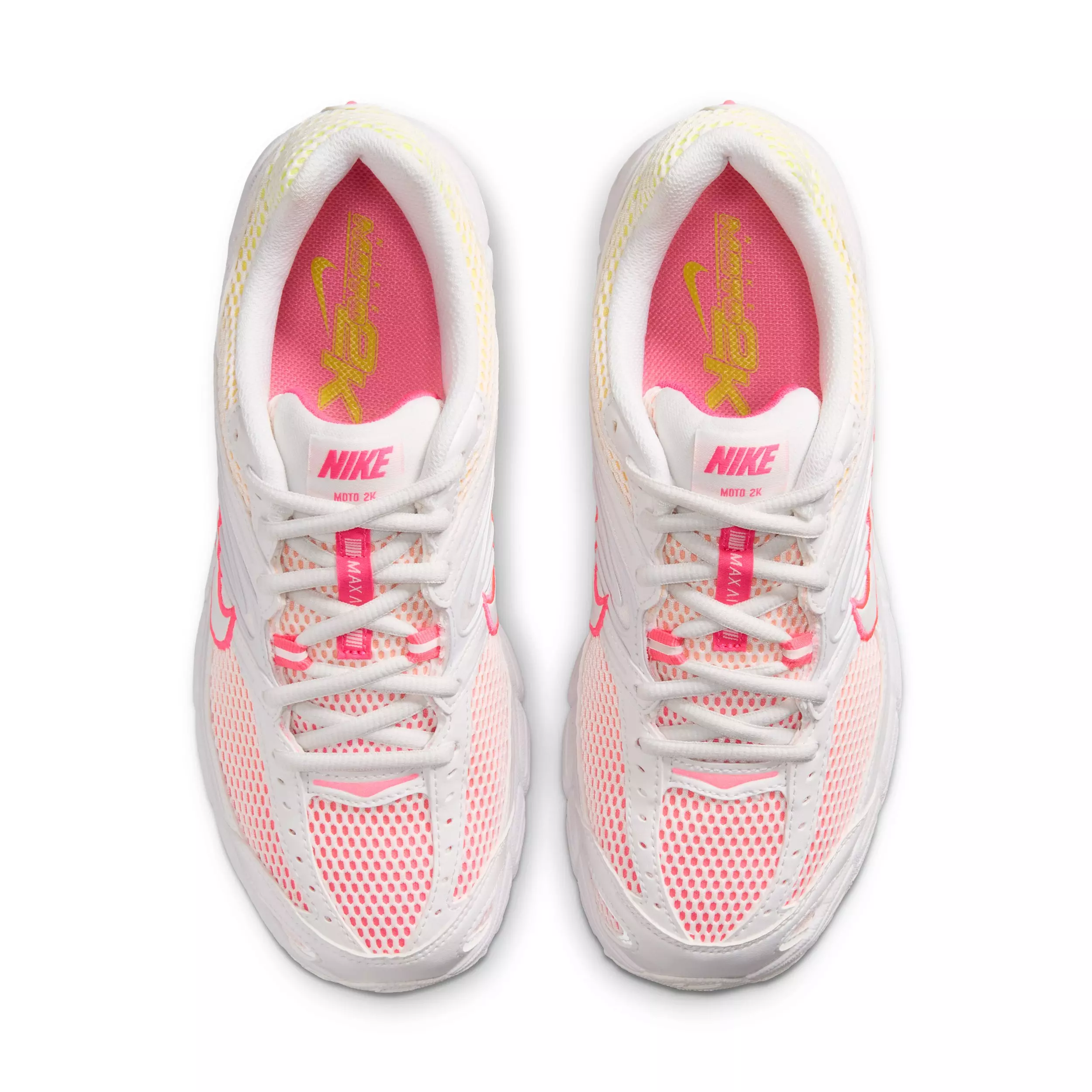 Nike Air Max Moto 2K Fade "Summit White/Hyper Pink/Orange Pulse/Summit White" Women's Shoe - WHITE/PINK/ORANGE/WHITE