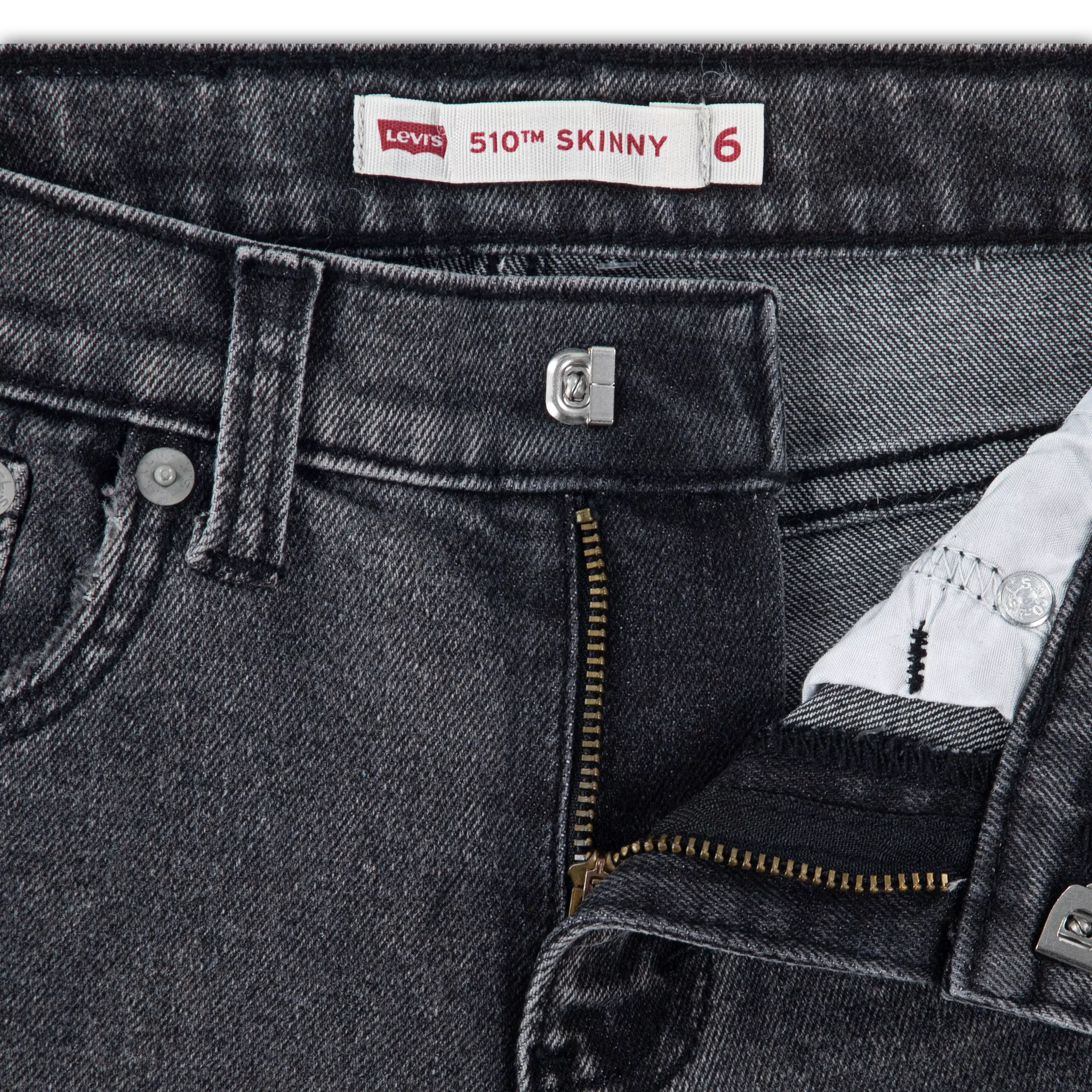 Levi's Little Boys' 510 Skinny Fit Dark Grey Wash Denim Jeans - DARK GREY