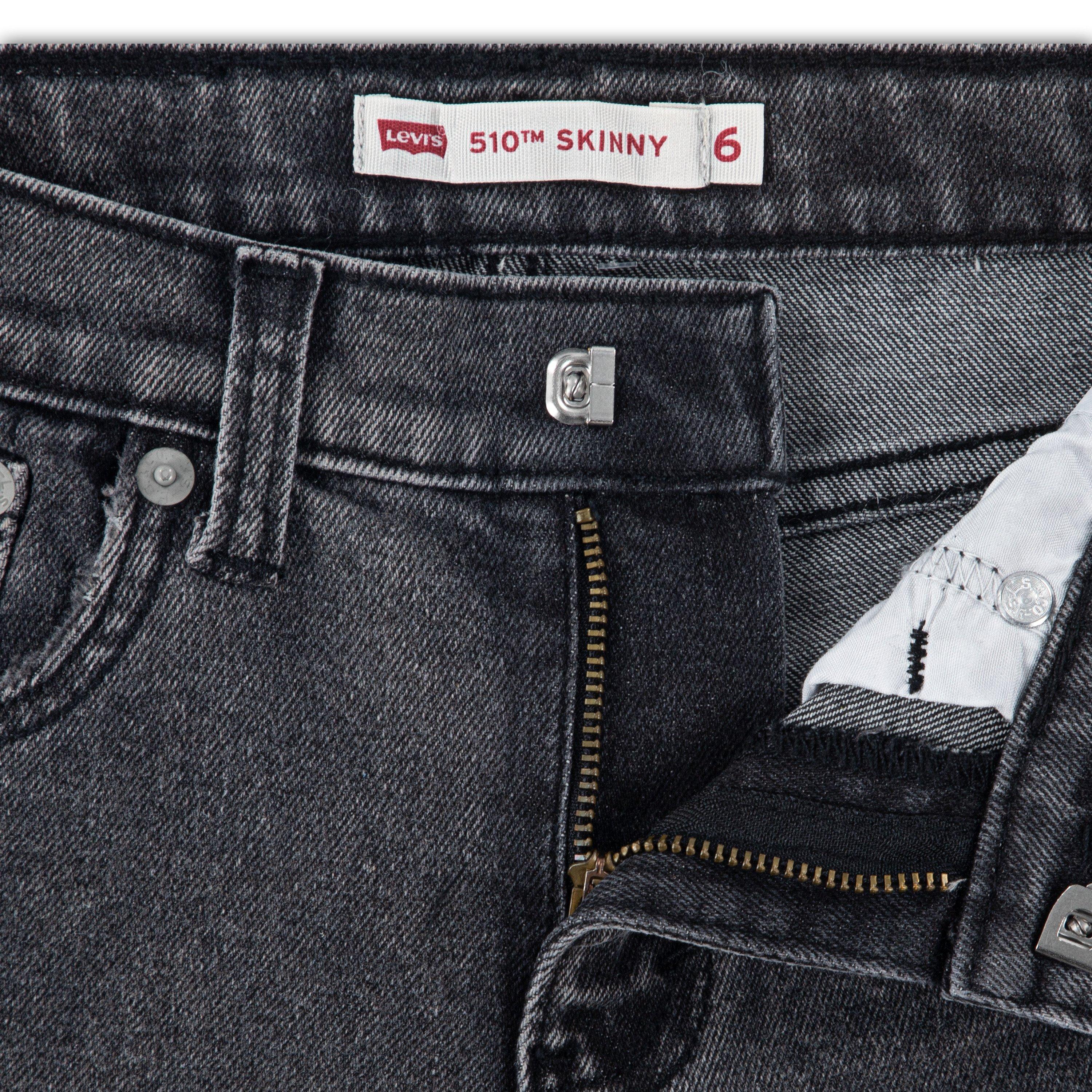 Levi's Little Boys' 510 Skinny Fit Wash Denim Jeans - Dark Grey - DARK GREY Thumbnail View 5
