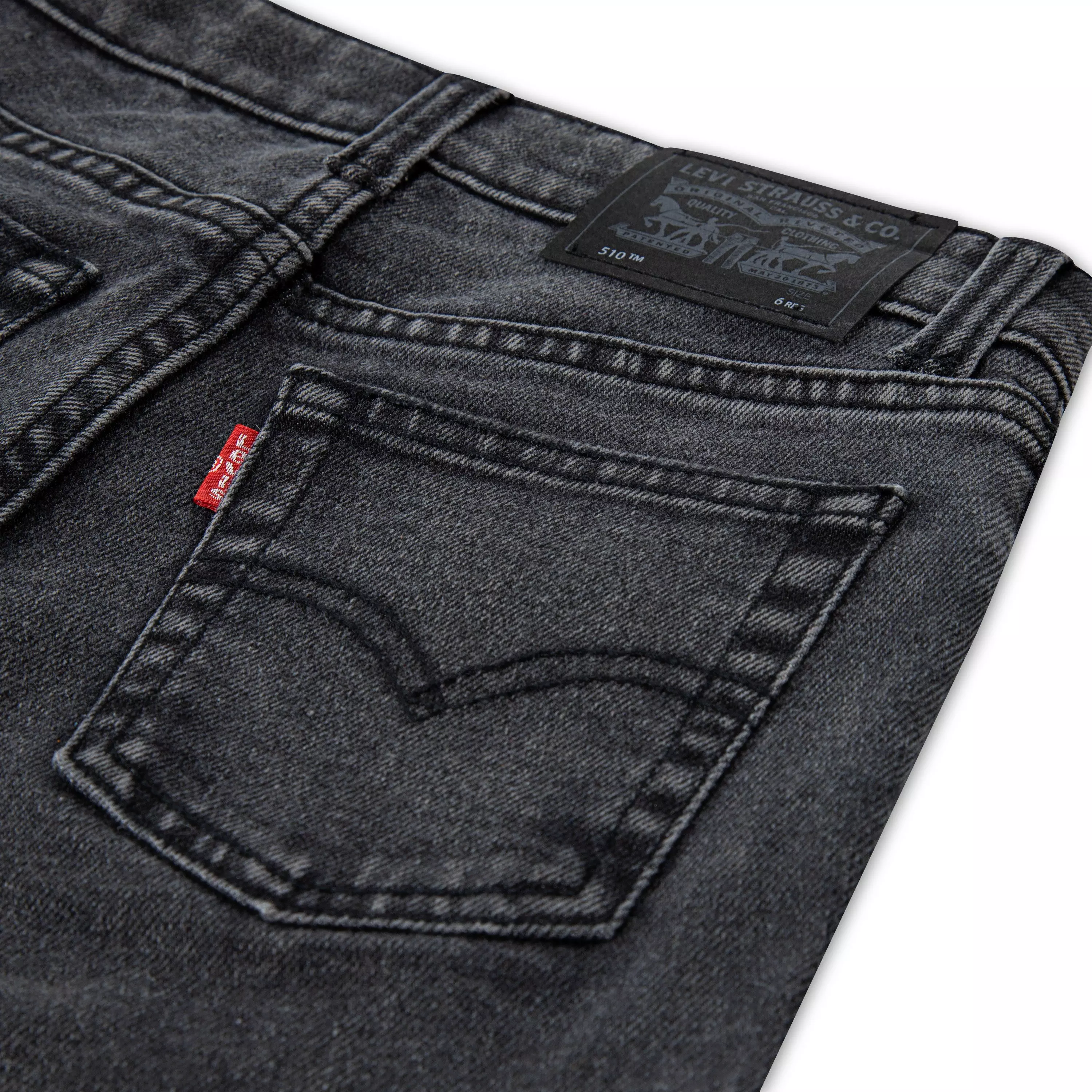 Levi's Little Boys' 510 Skinny Fit Dark Grey Wash Denim Jeans - DARK GREY