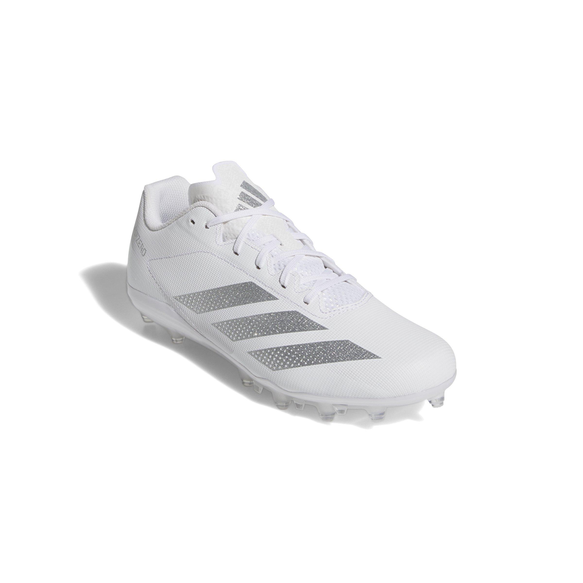 adidas Adizero Electric.2 "Ftwr White/Silver Metallic/Ftwr White" Men's Football Cleat - WHITE/SILVER/WHITE Thumbnail View 3