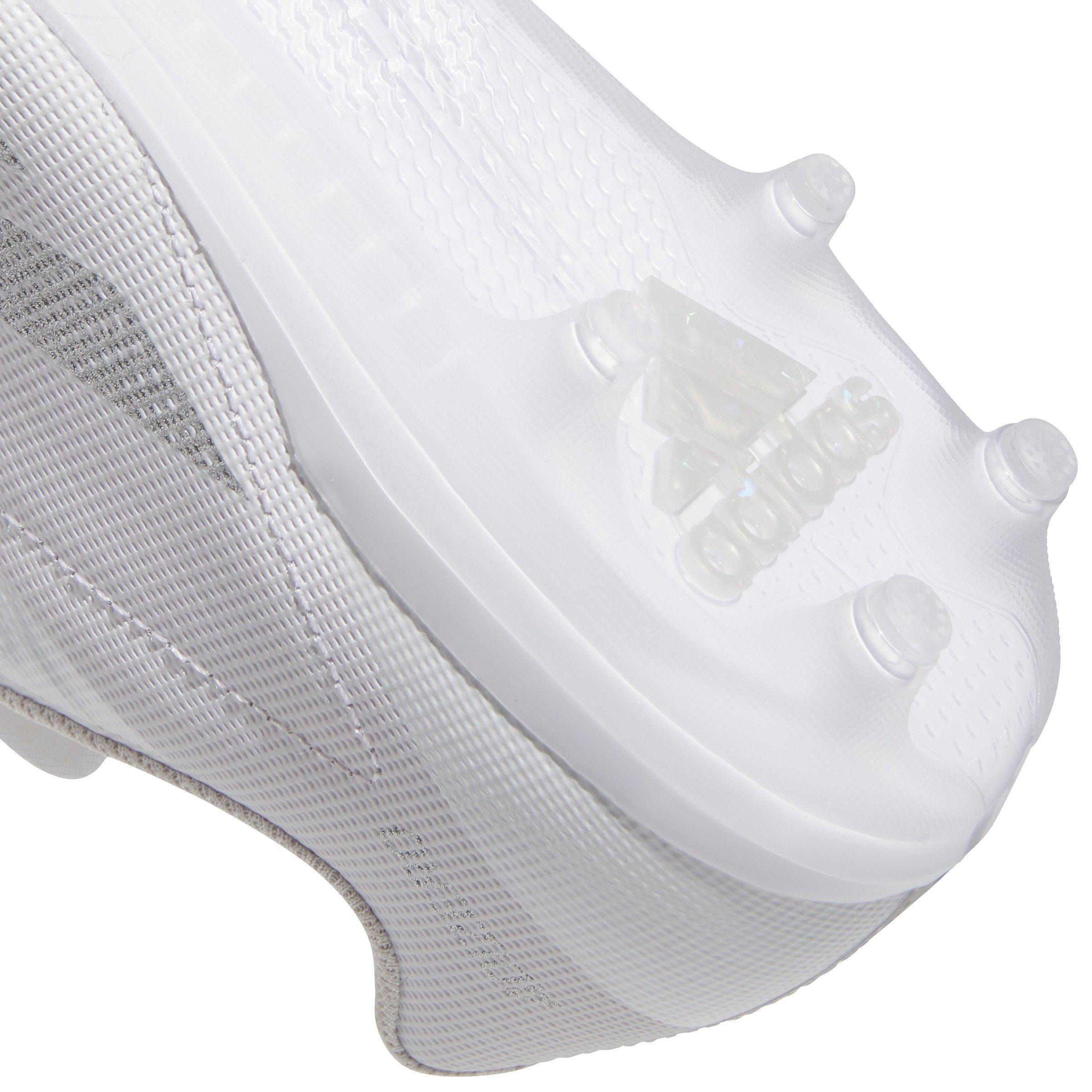 adidas Adizero Electric.2 "Ftwr White/Silver Metallic/Ftwr White" Men's Football Cleat - WHITE/SILVER/WHITE Thumbnail View 6