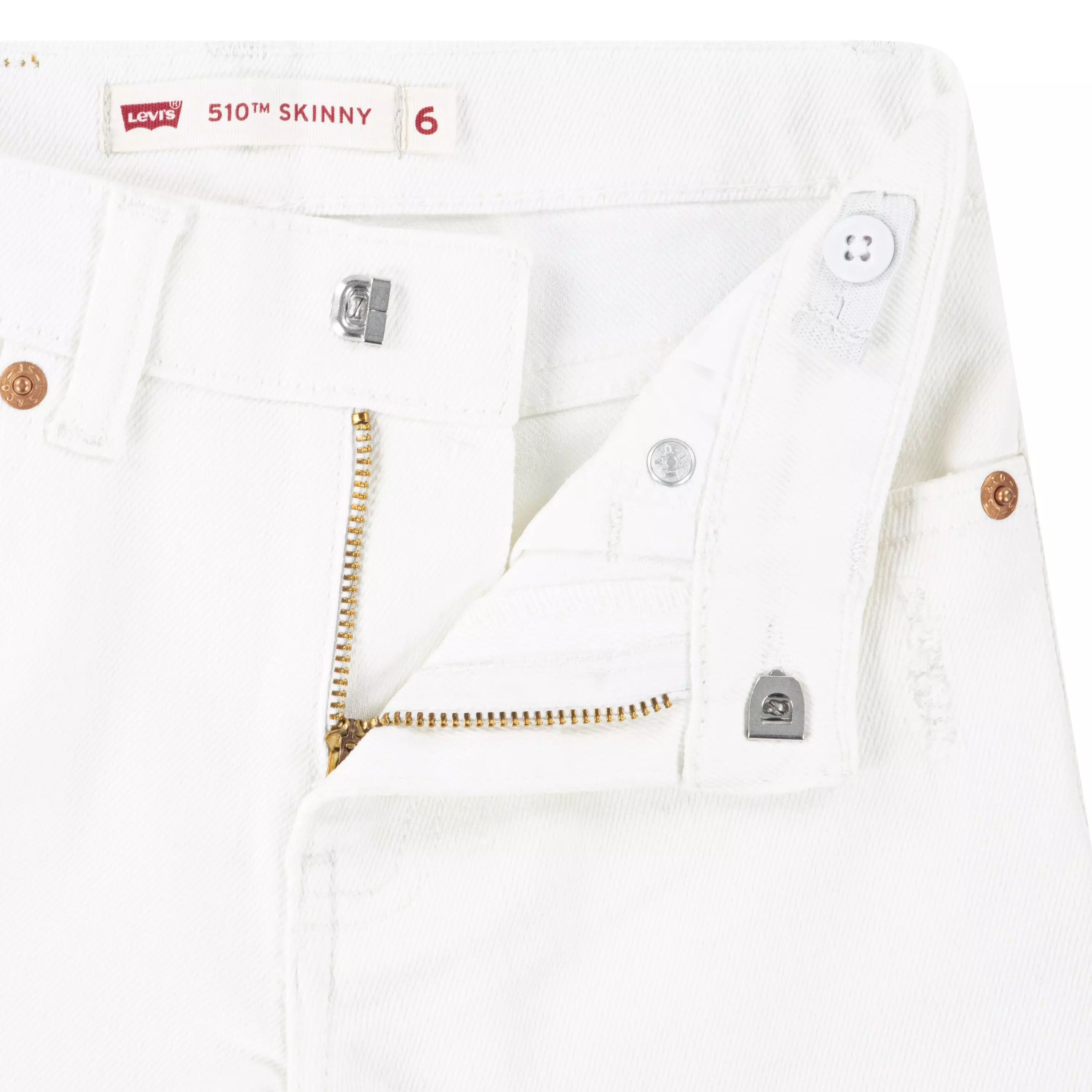Levi's Little Boys' 510 Skinny Fit White Wash Denim Jeans - WHITE