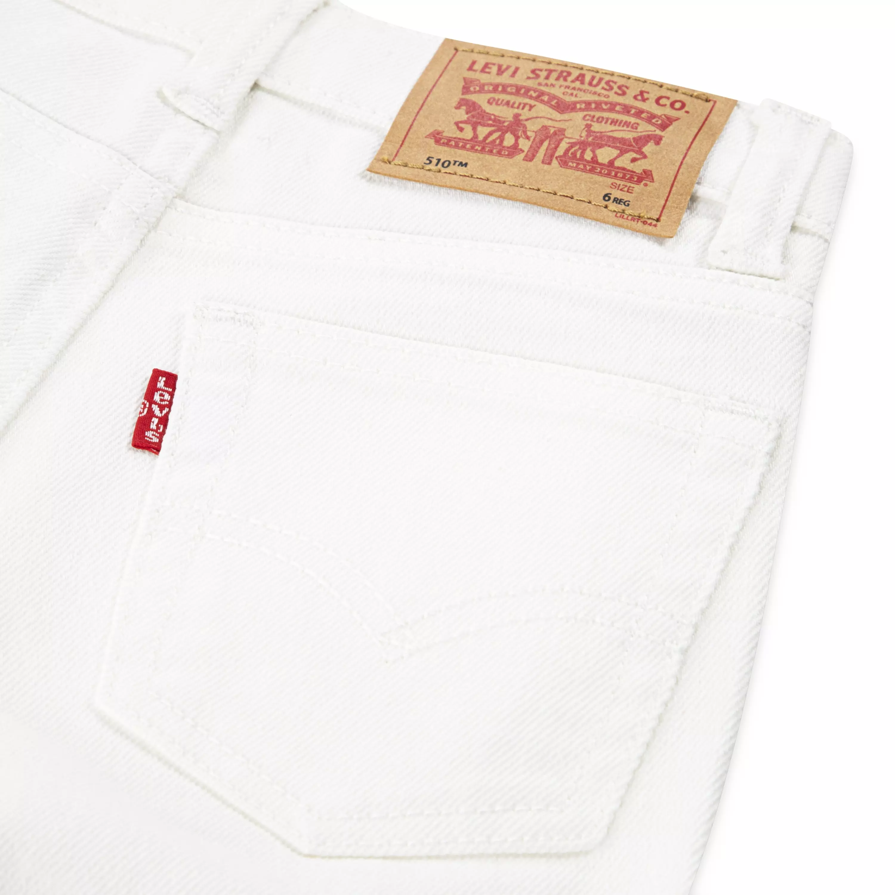 Levi's Little Boys' 510 Skinny Fit White Wash Denim Jeans - WHITE