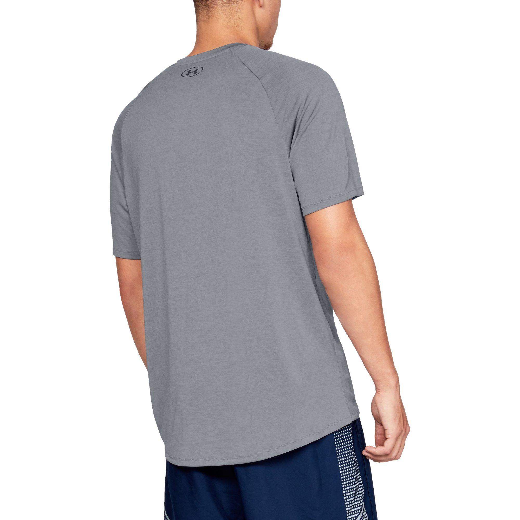 Under Armour Men's Tech 2.0 V-Neck Steel Tee - STEEL Thumbnail View 3