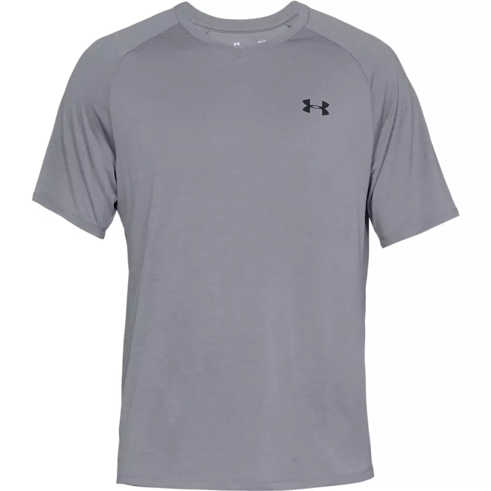 Under Armour Men's Tech 2.0 V-Neck Steel Tee - STEEL