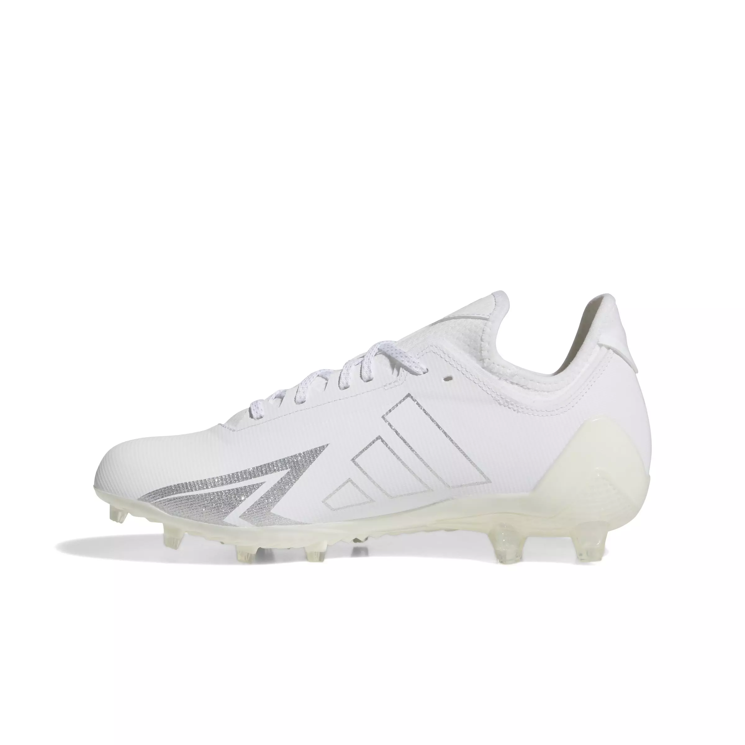 adidas Adizero Electric.1 "Ftwr White/Silver Metallic/Ftwr White" Men's Football Cleat - WHITE/SILVER/WHITE