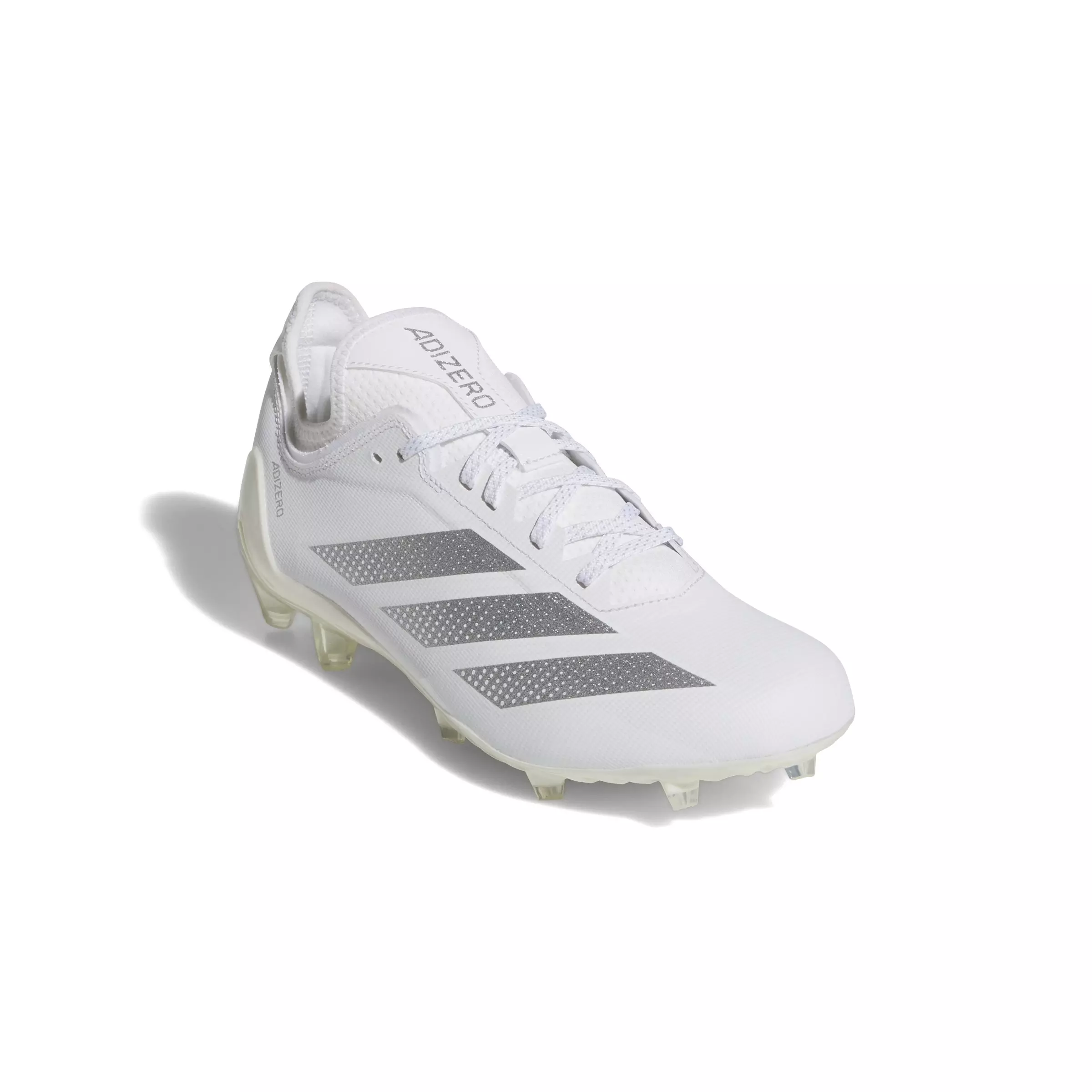 adidas Adizero Electric.1 "Ftwr White/Silver Metallic/Ftwr White" Men's Football Cleat - WHITE/SILVER/WHITE