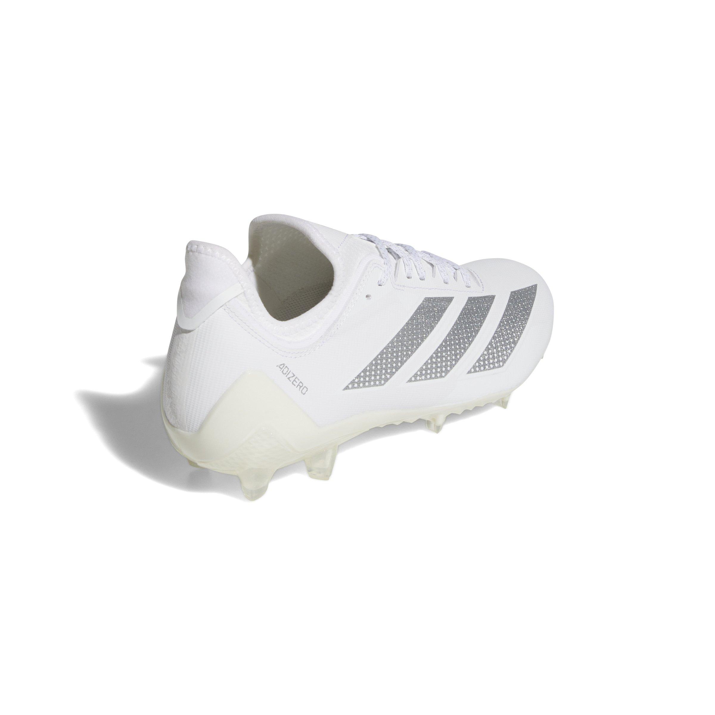 adidas Adizero Electric.1 "Ftwr White/Silver Metallic/Ftwr White" Men's Football Cleat - WHITE/SILVER/WHITE Thumbnail View 4