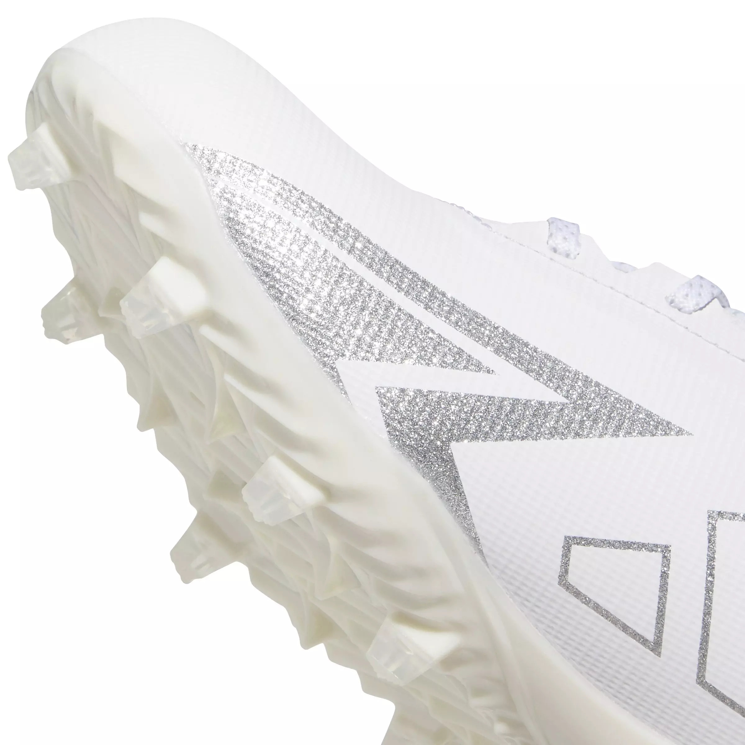 adidas Adizero Electric.1 "Ftwr White/Silver Metallic/Ftwr White" Men's Football Cleat - WHITE/SILVER/WHITE