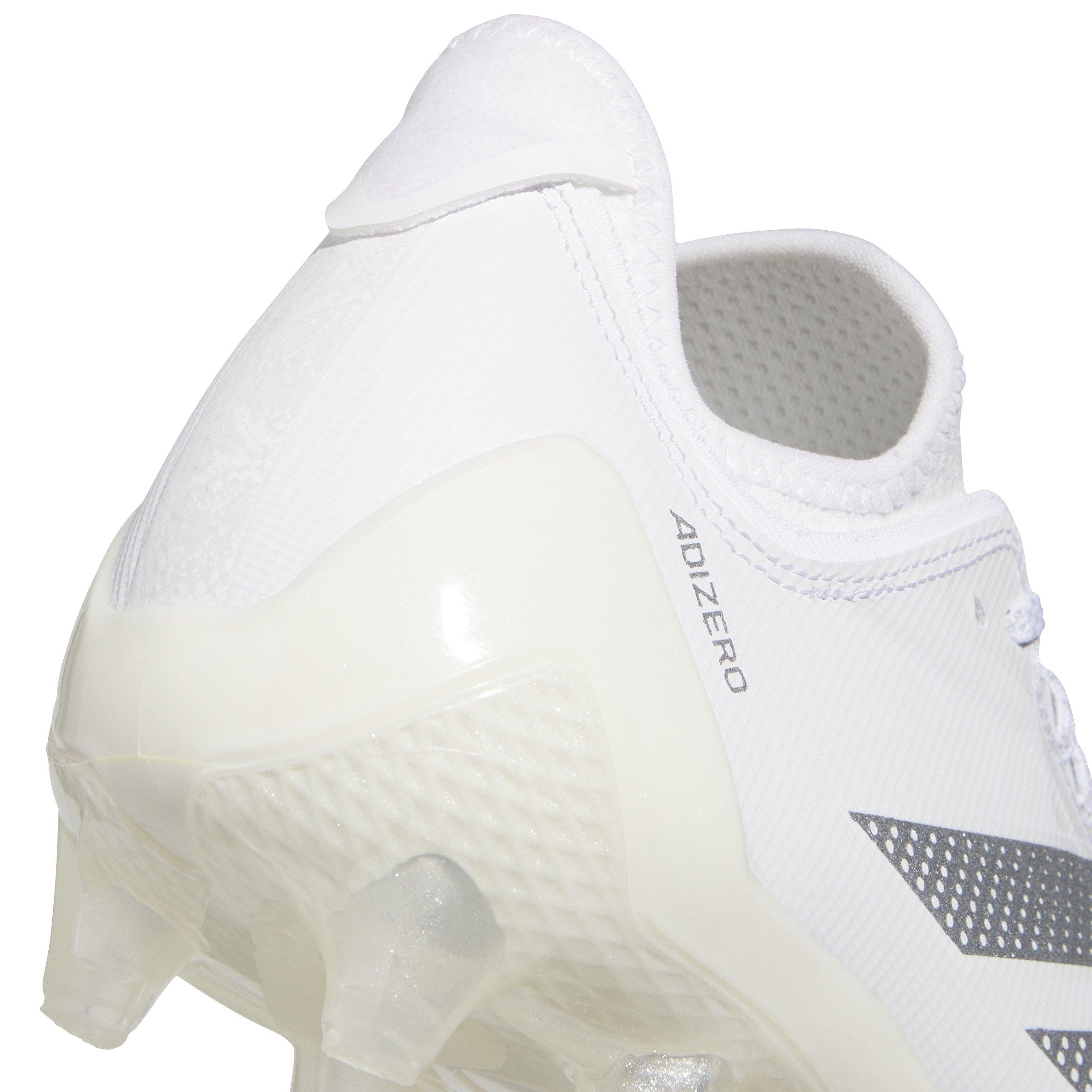 adidas Adizero Electric.1 "Ftwr White/Silver Metallic/Ftwr White" Men's Football Cleat - WHITE/SILVER/WHITE Thumbnail View 6